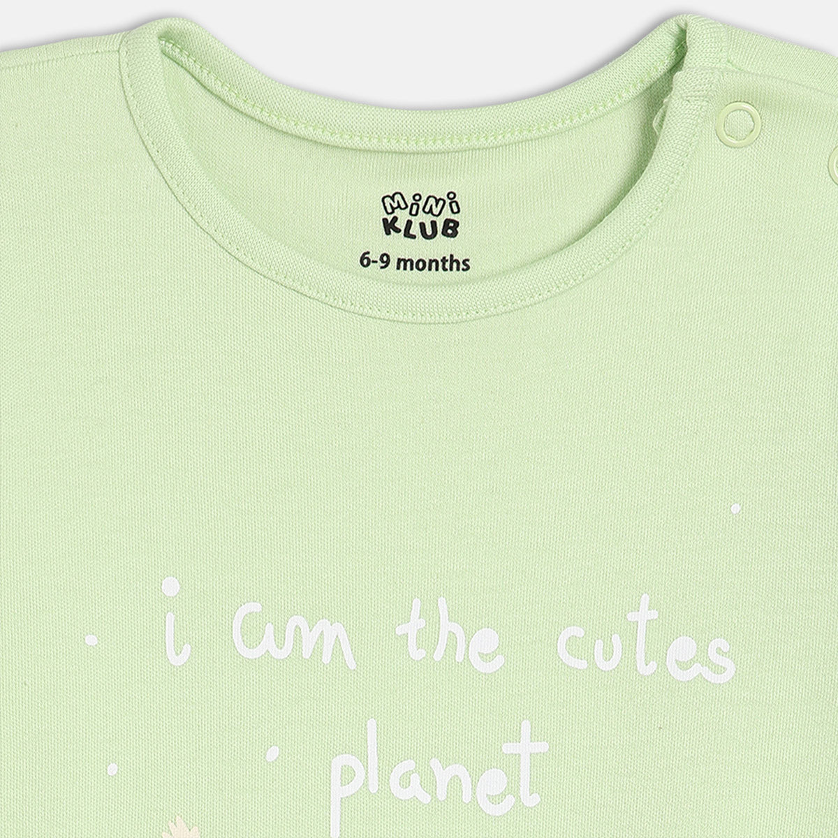 Girls Cotton Pack Of 2 Full Sleeves Typography & Hot Air Balloon Printed Sleepsuits - Green & Yellow