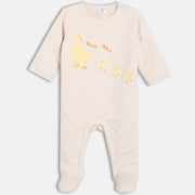 Girls Round Neck Full Length Sleep Suit White