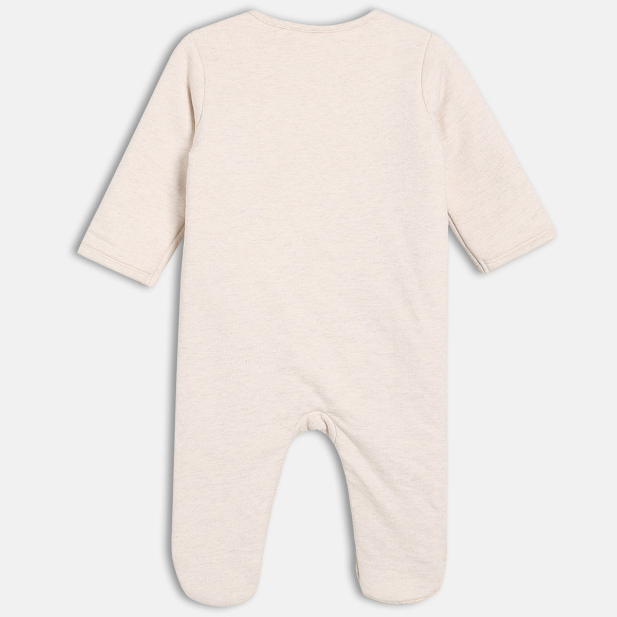 Girls Round Neck Full Length Sleep Suit White