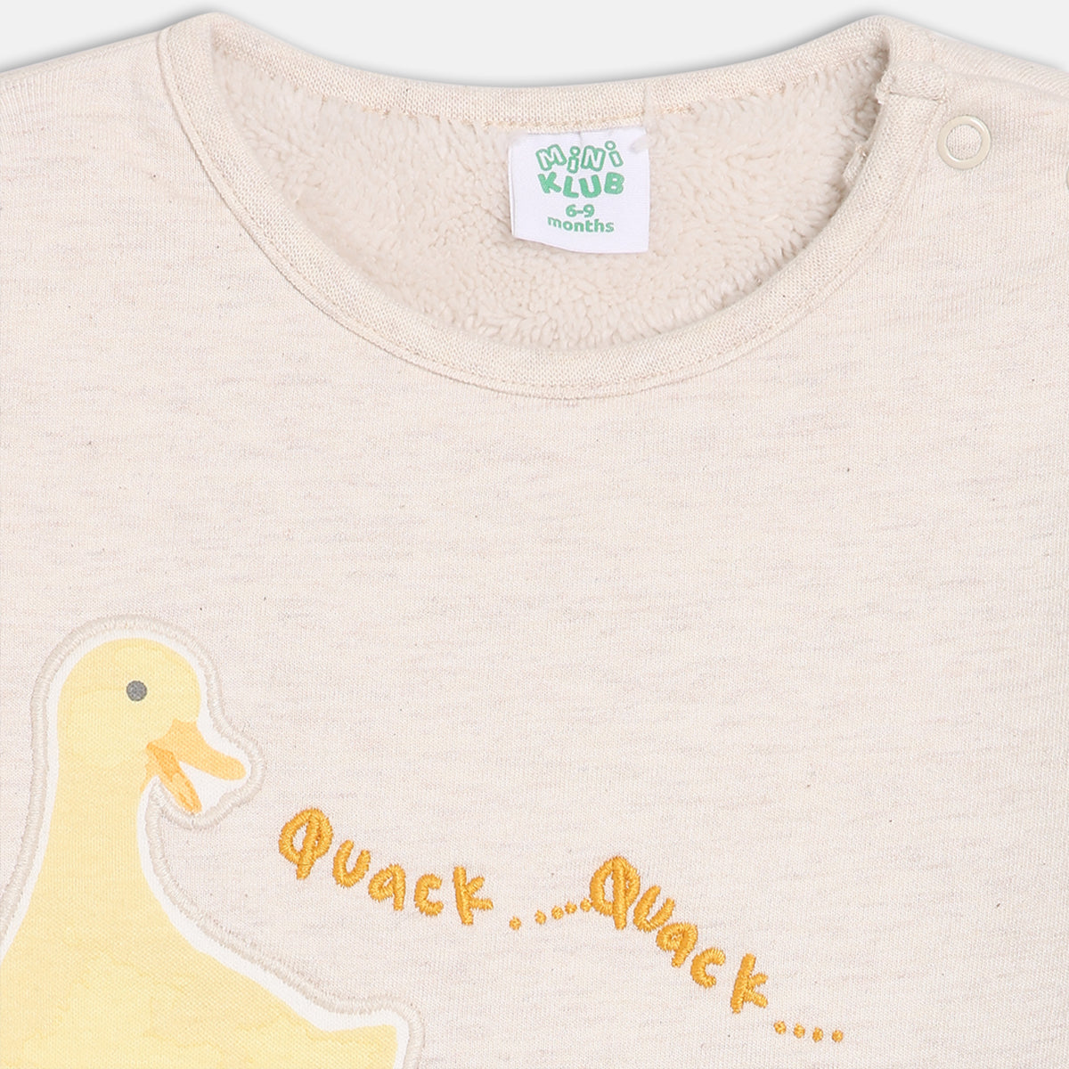 Girls Round Neck Full Length Sleep Suit White