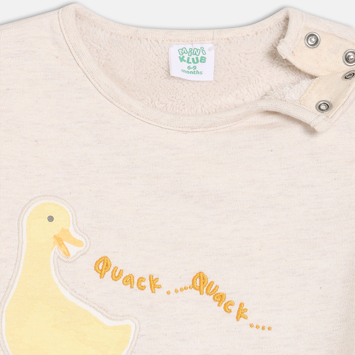 Girls Round Neck Full Length Sleep Suit White