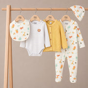 Baby Unisex Pack of 5  Gift Set with Cardigan, Multicolour