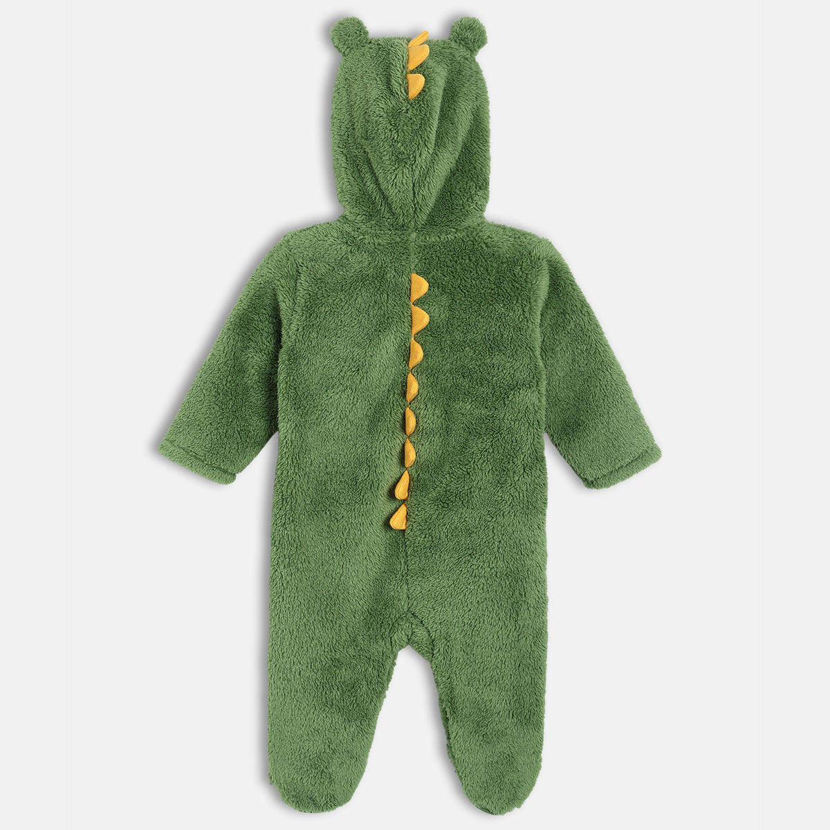 Unisex Cotton Full Sleeves Solid Sleepsuit - Green