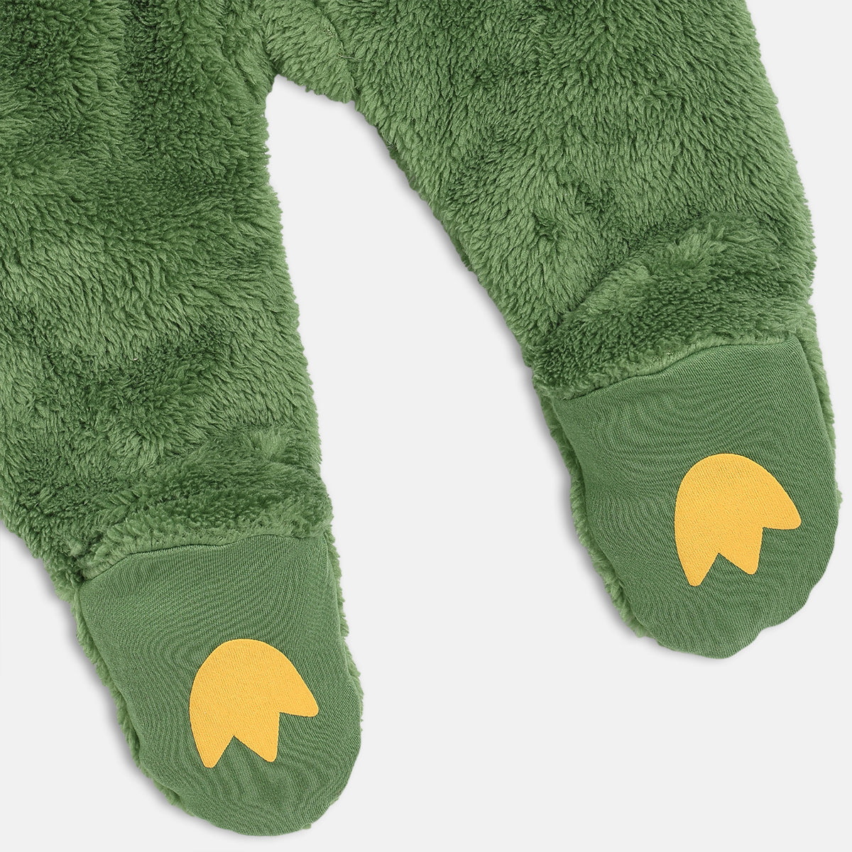 Unisex Cotton Full Sleeves Solid Sleepsuit - Green