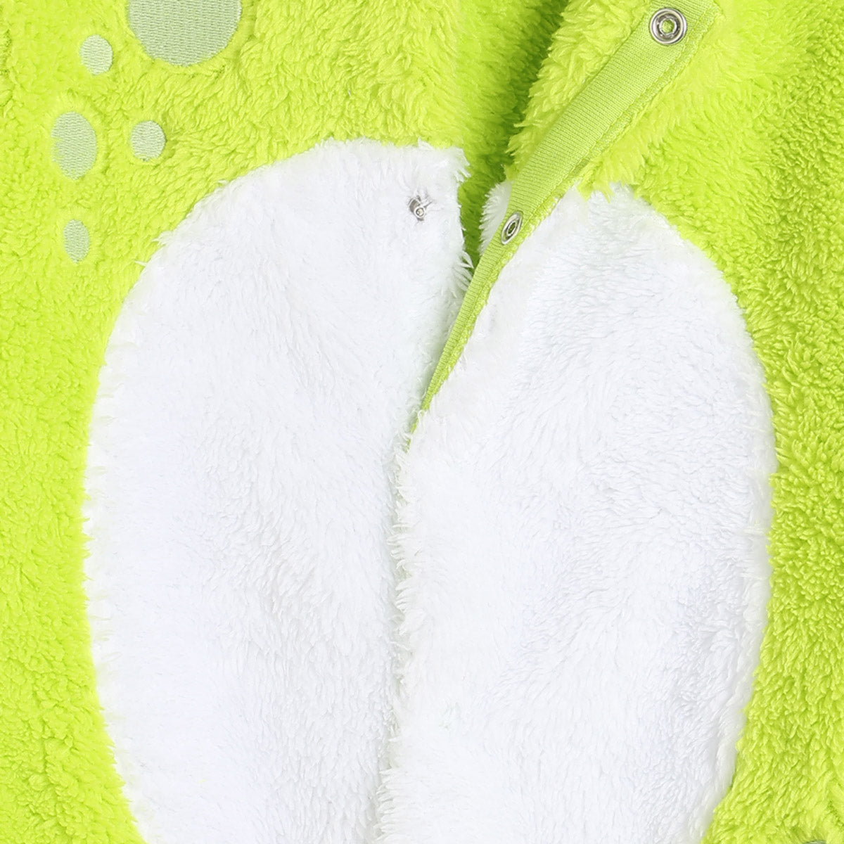 Unisex Cotton Full Sleeves Solid Sleepsuit - Lime Green