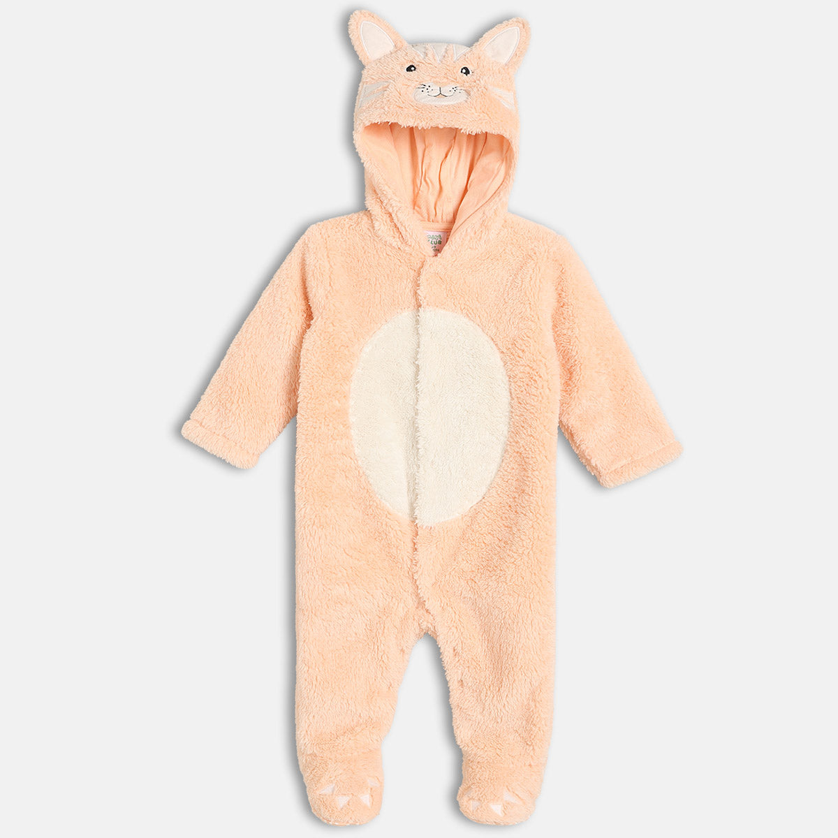 Unisex Cotton Full Sleeves Solid Sleepsuit - Pink