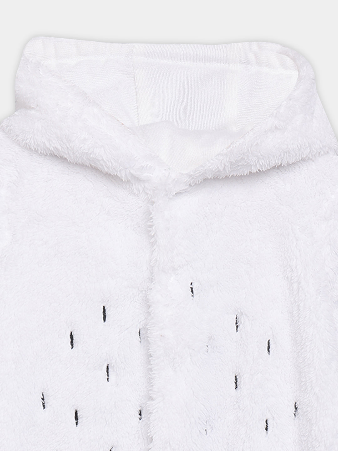 Unisex Cotton Full Sleeves Solid Sleepsuit - Black & White