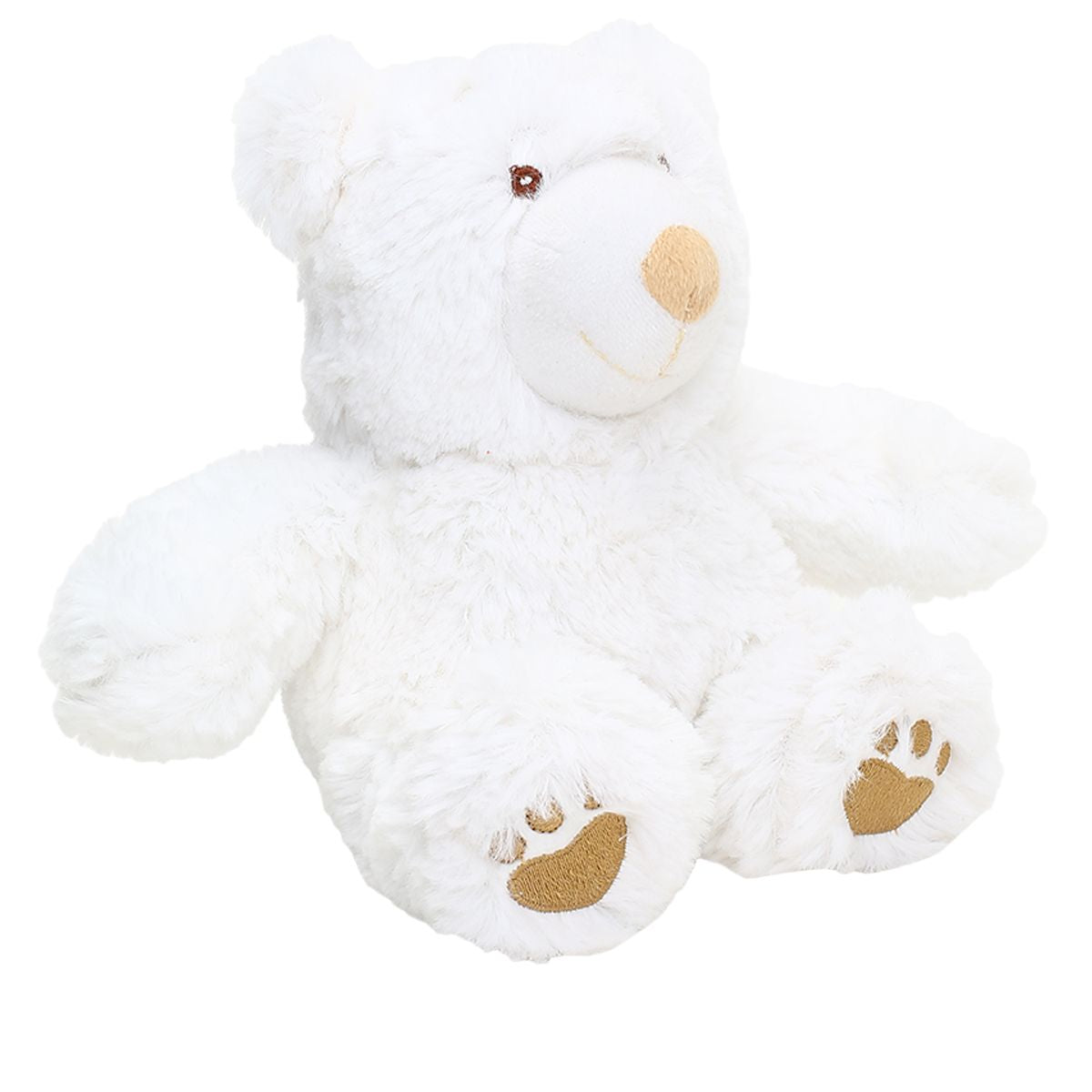 Baby Unisex White Polyester Teddy Bear Soft Toy Pack of 1 Embroidered Details Everyday Play