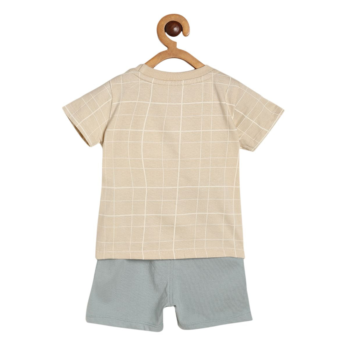 Boys Beige T-Shirt And Bottom
