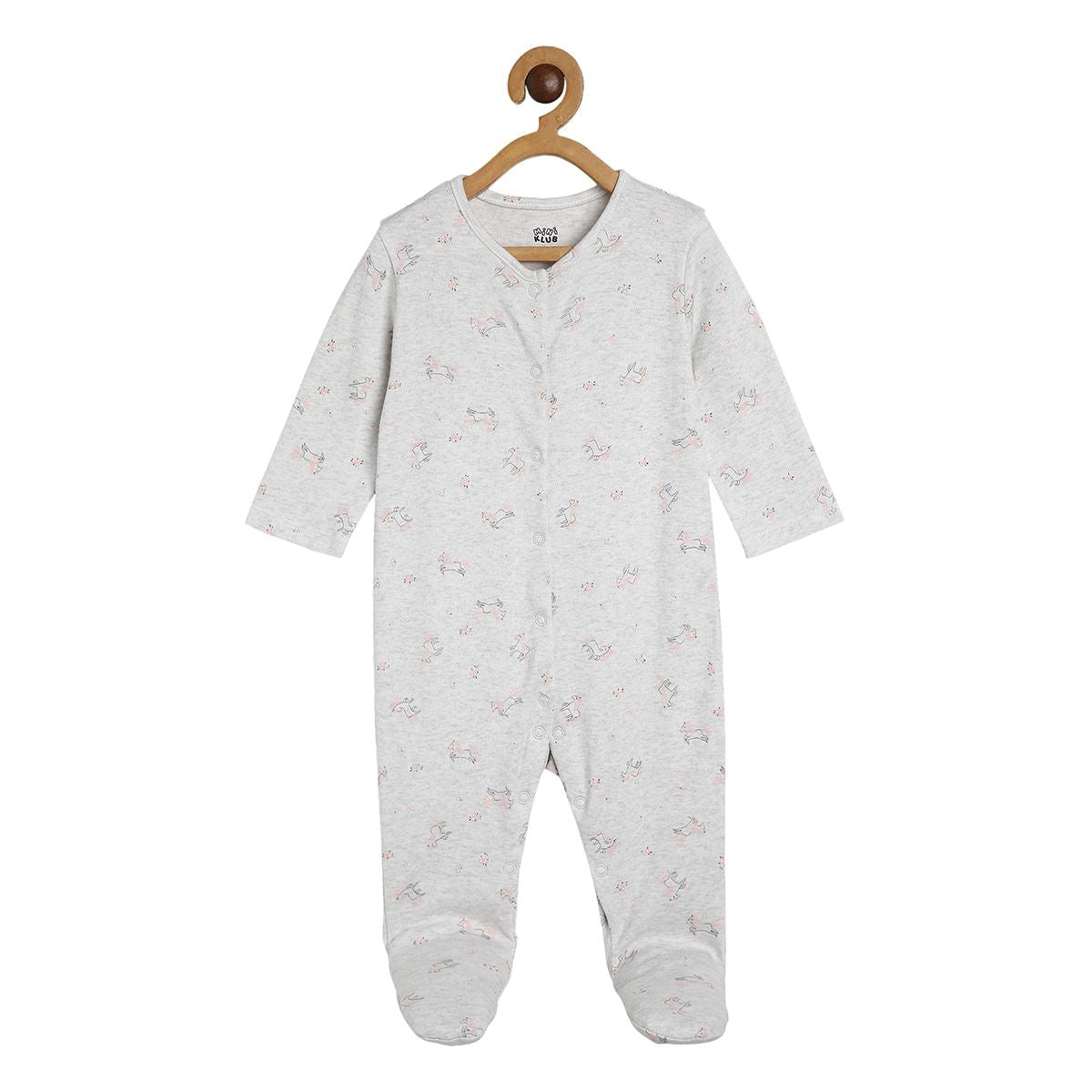 Girls Multicolor Pack Of 2 Sleep Suit