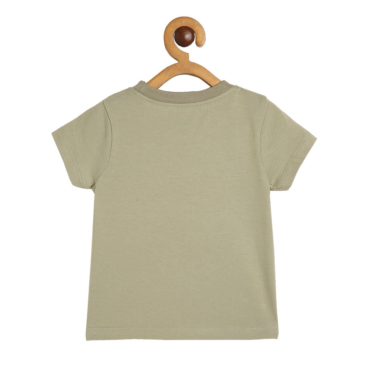 Boys Olive Green Pack Of 1 T-Shirt