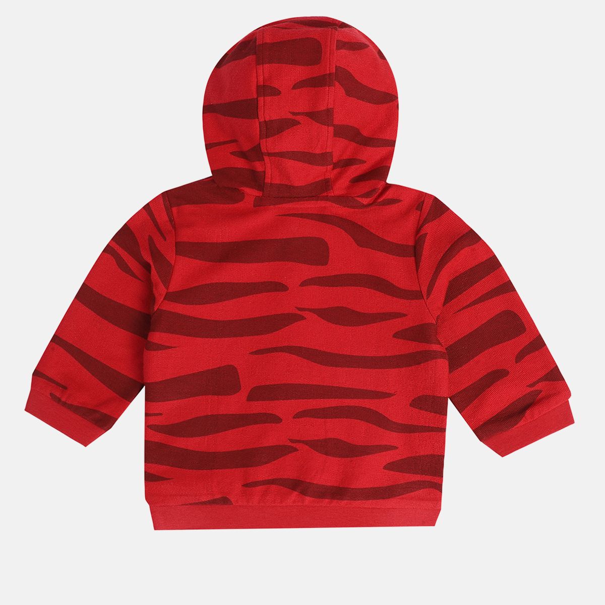 Boys Red Hooded Full Sleeves Sweat Shirt