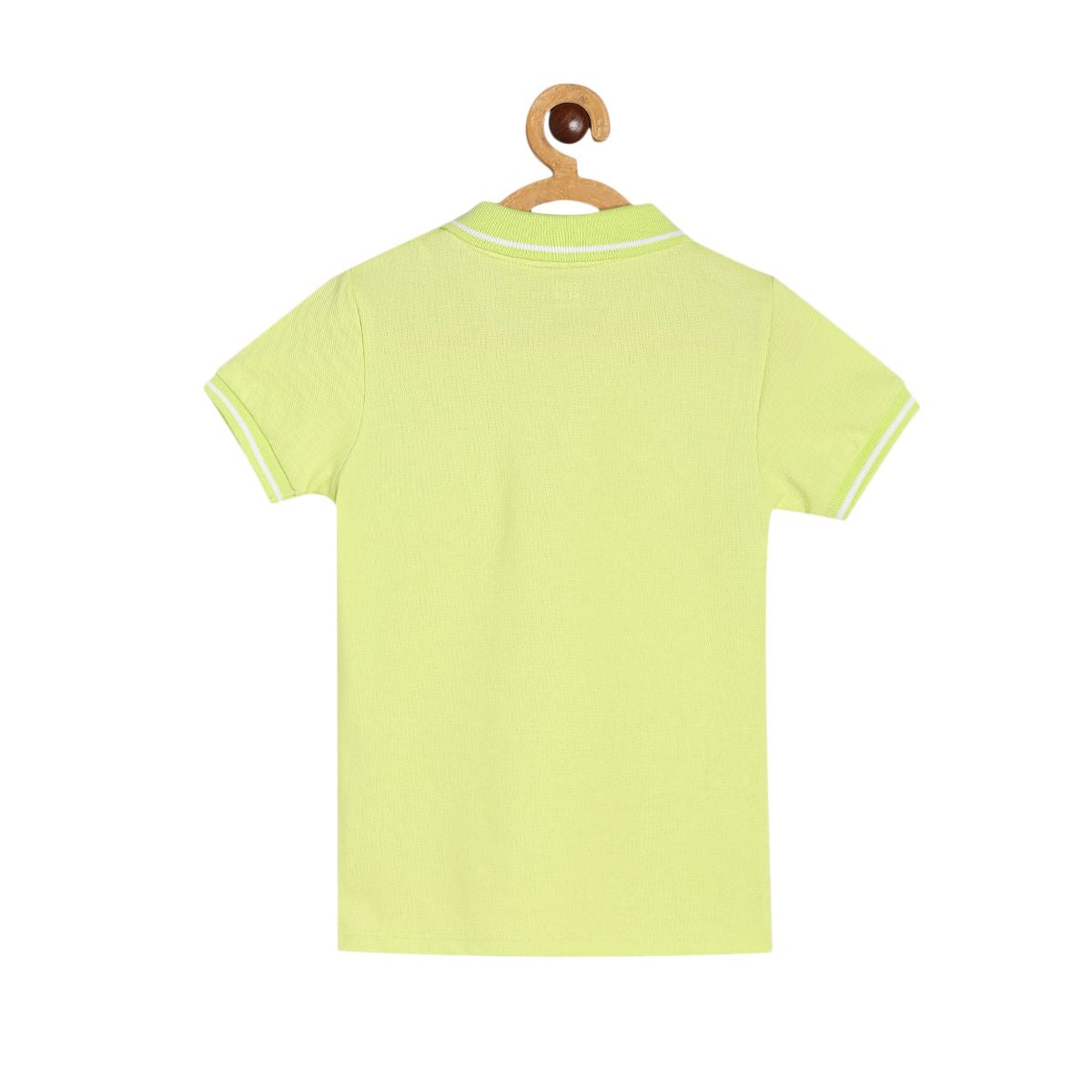 Boys Green Collar Short Sleeve Polo