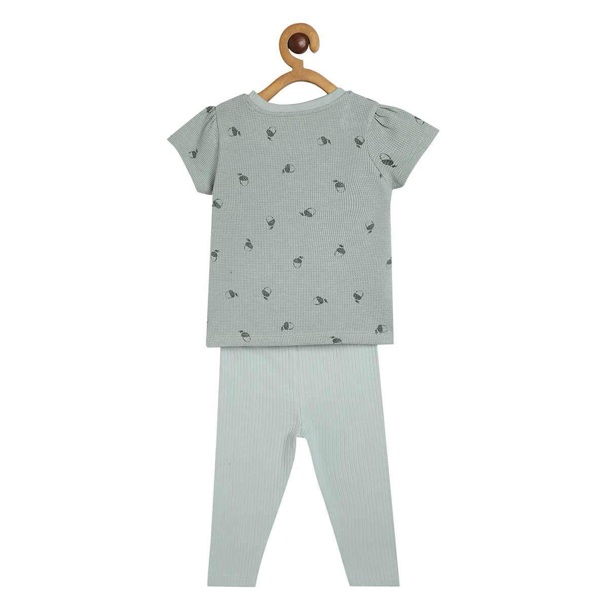 Girls Green Pack Of 2 Top And Legging