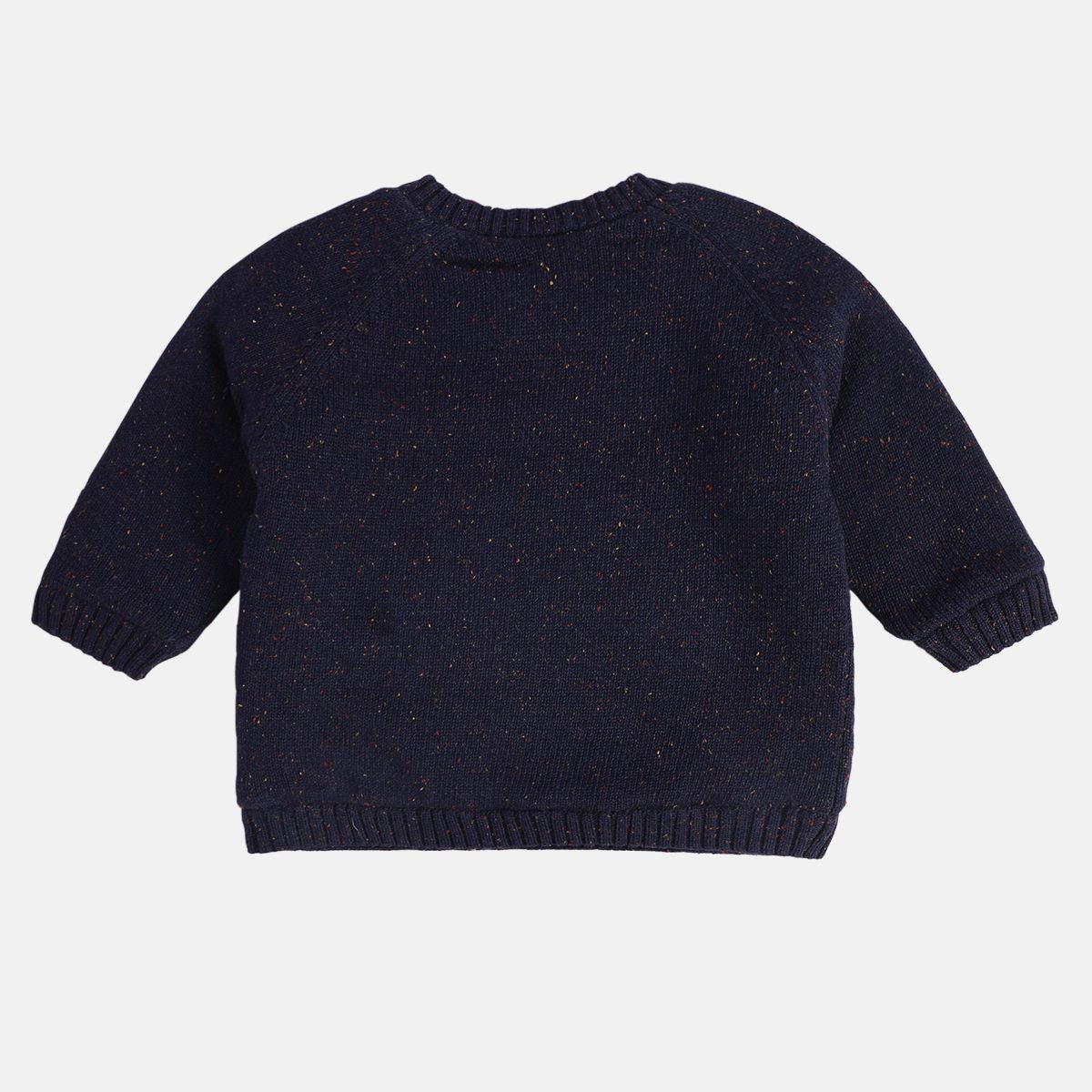 Boys Cotton Full Sleeves Applique Sweatshirt - Navy Blue