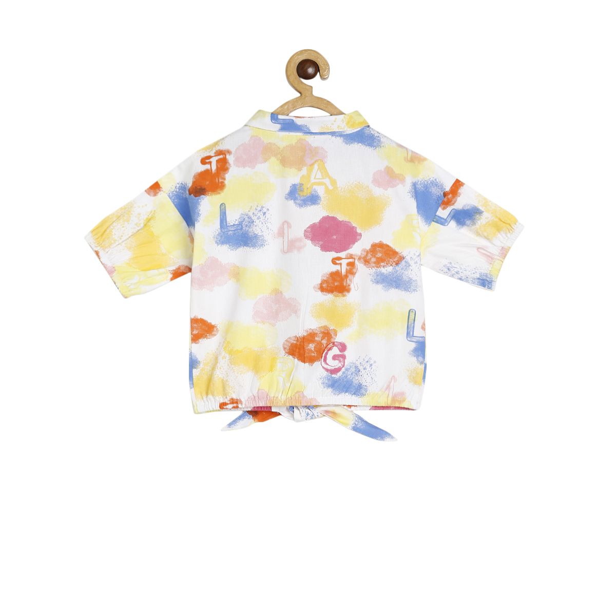Girls White Woven Top