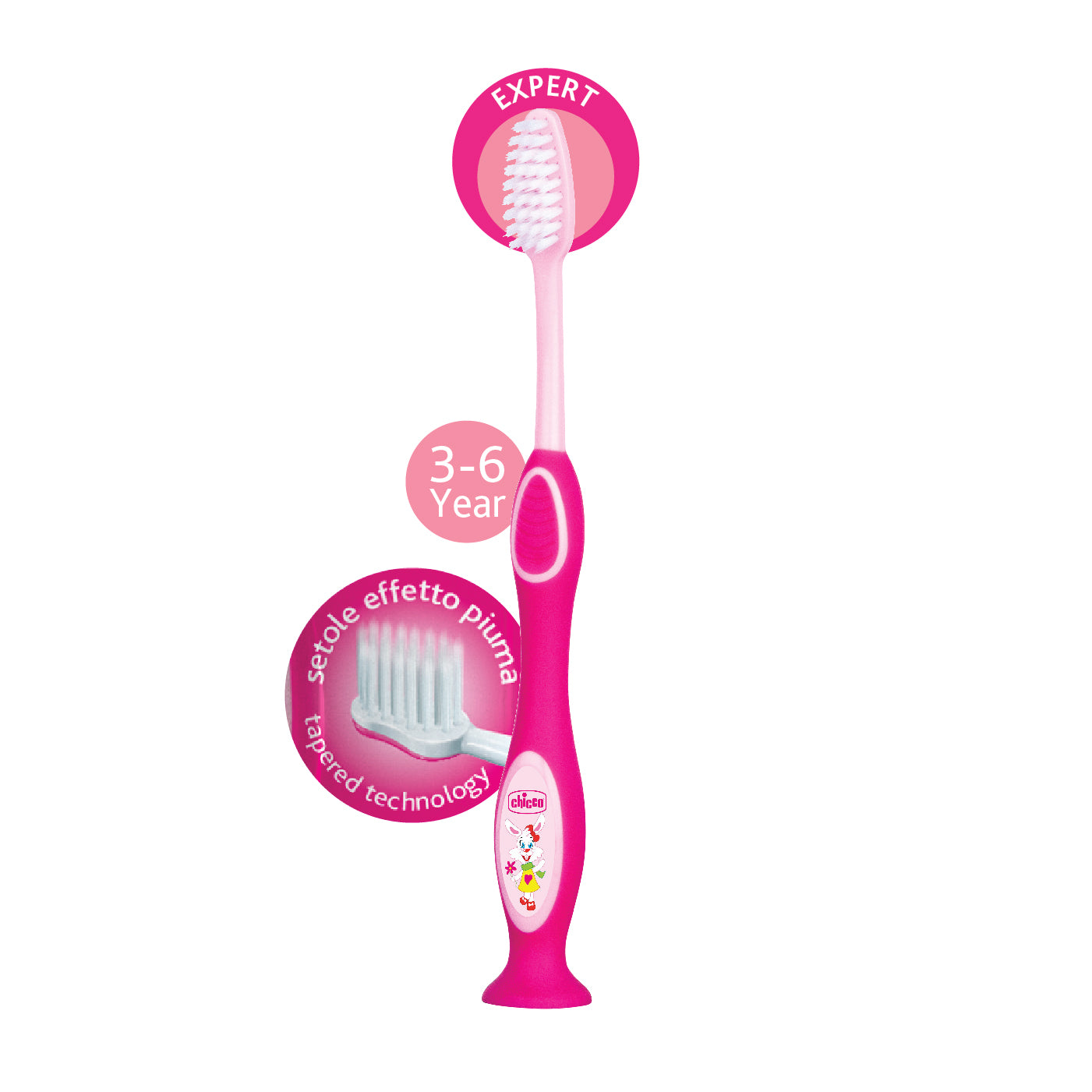 Chicco Toothbrush 3Y-6Y Pink