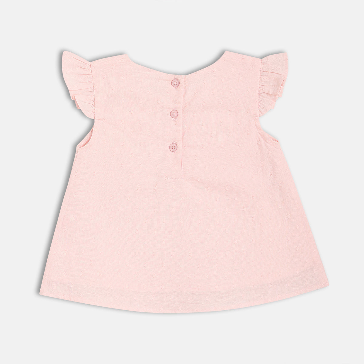 Girls Pink Cap Sleeve Woven Top