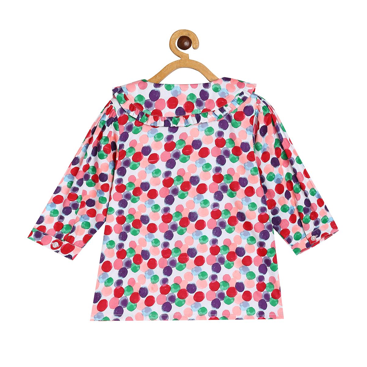 Girls White Woven Top