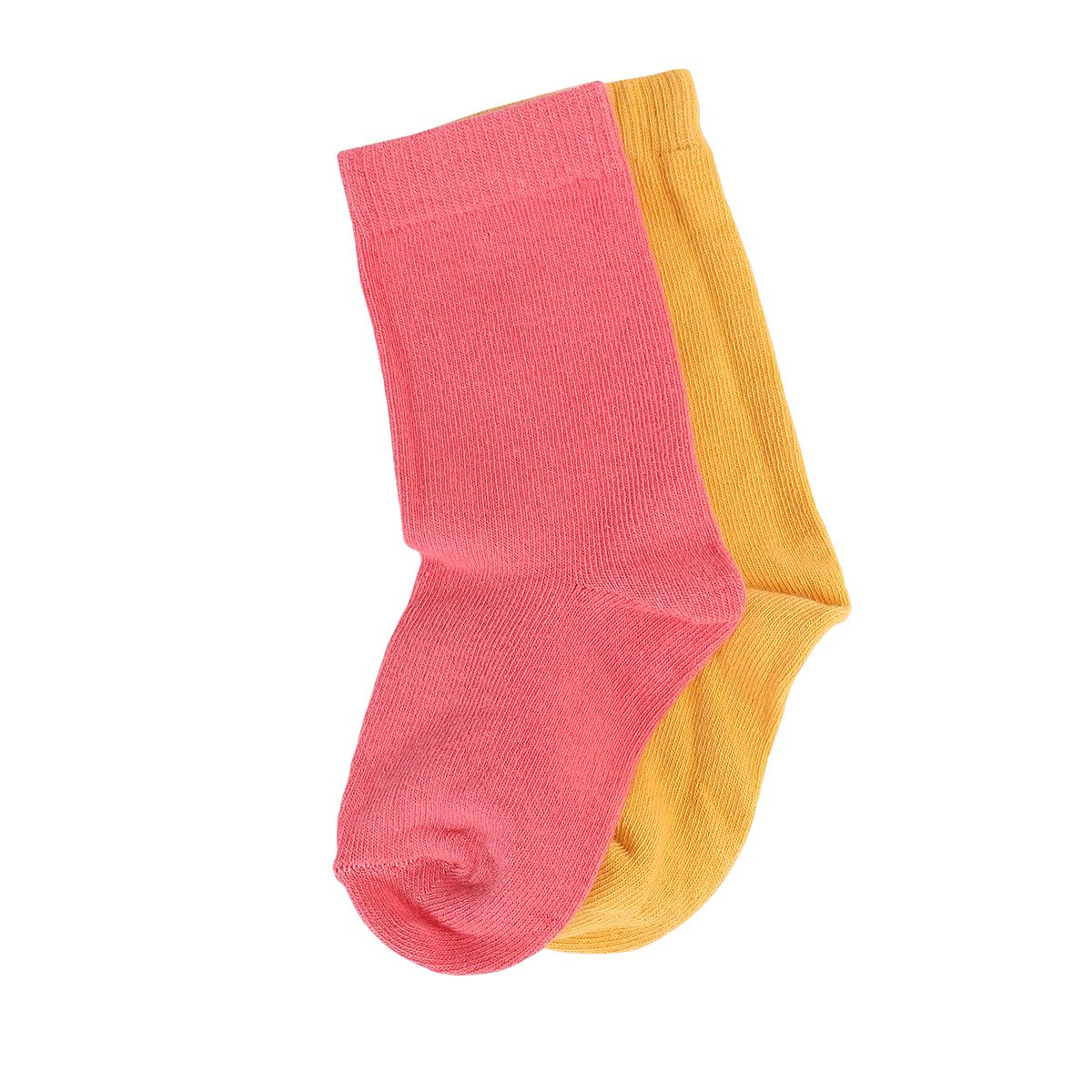 Girls Yellow/Pink Socks