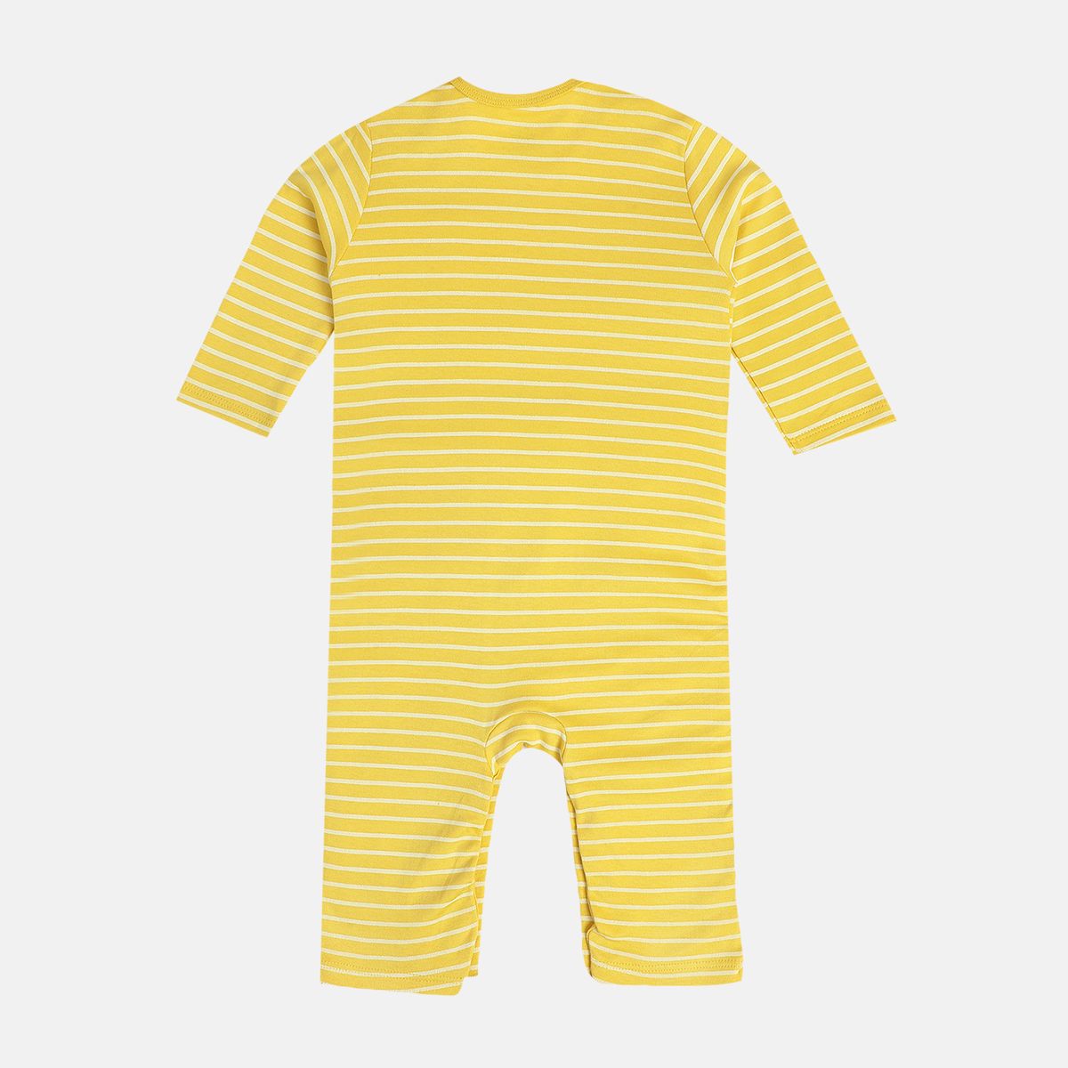 Boys Yellow Round Neck Full Length / Long Sleeve Romper