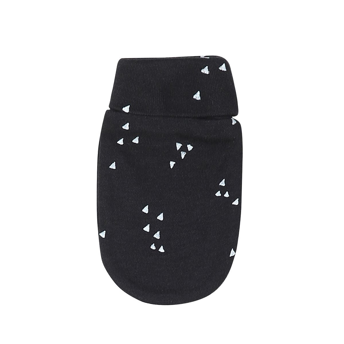 Baby Unisex Black and White Cotton Printed Mittens Pack of 2 Soft Everyday Essentials