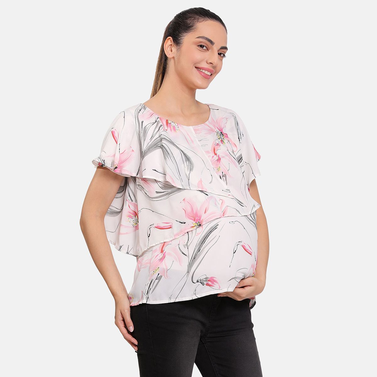 Nursing Top With Zipper