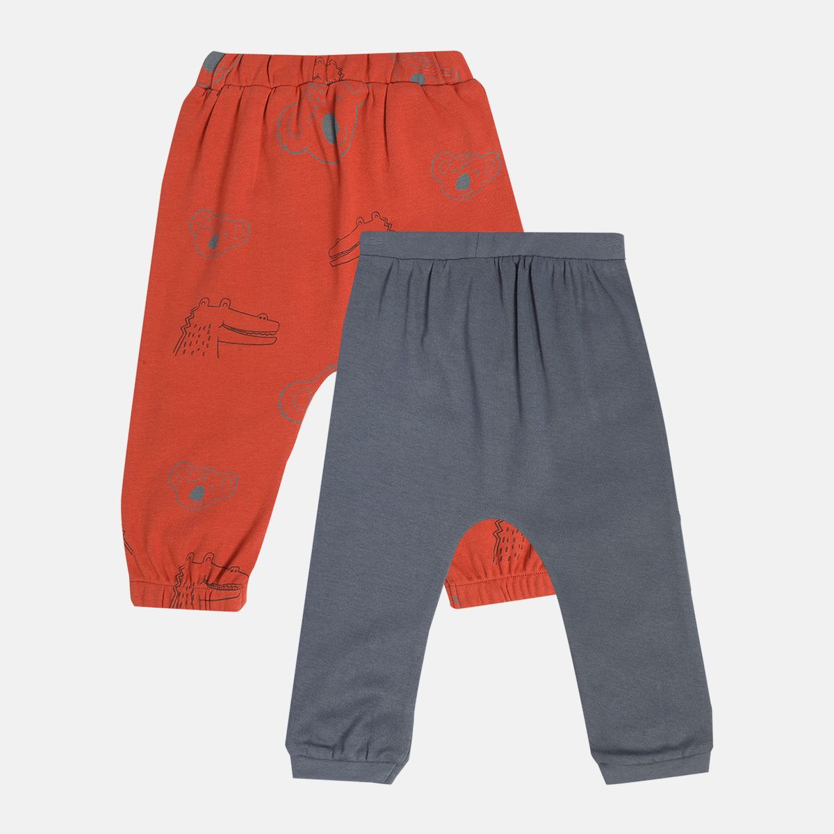Boys Red/Gray Allarround Elastic Full Length Knit Bottom