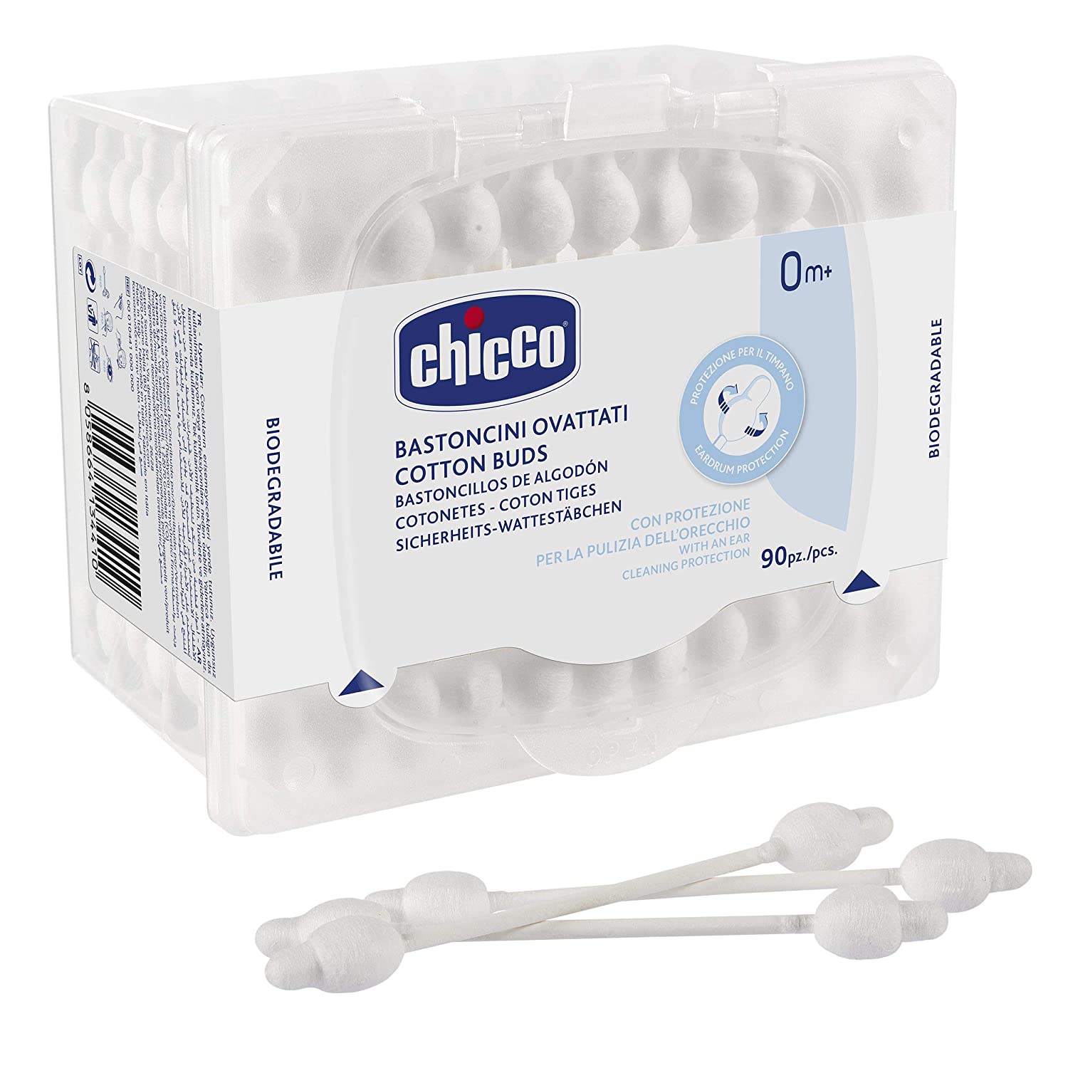 Cotton Buds With Eardrum Protection (90pcs)