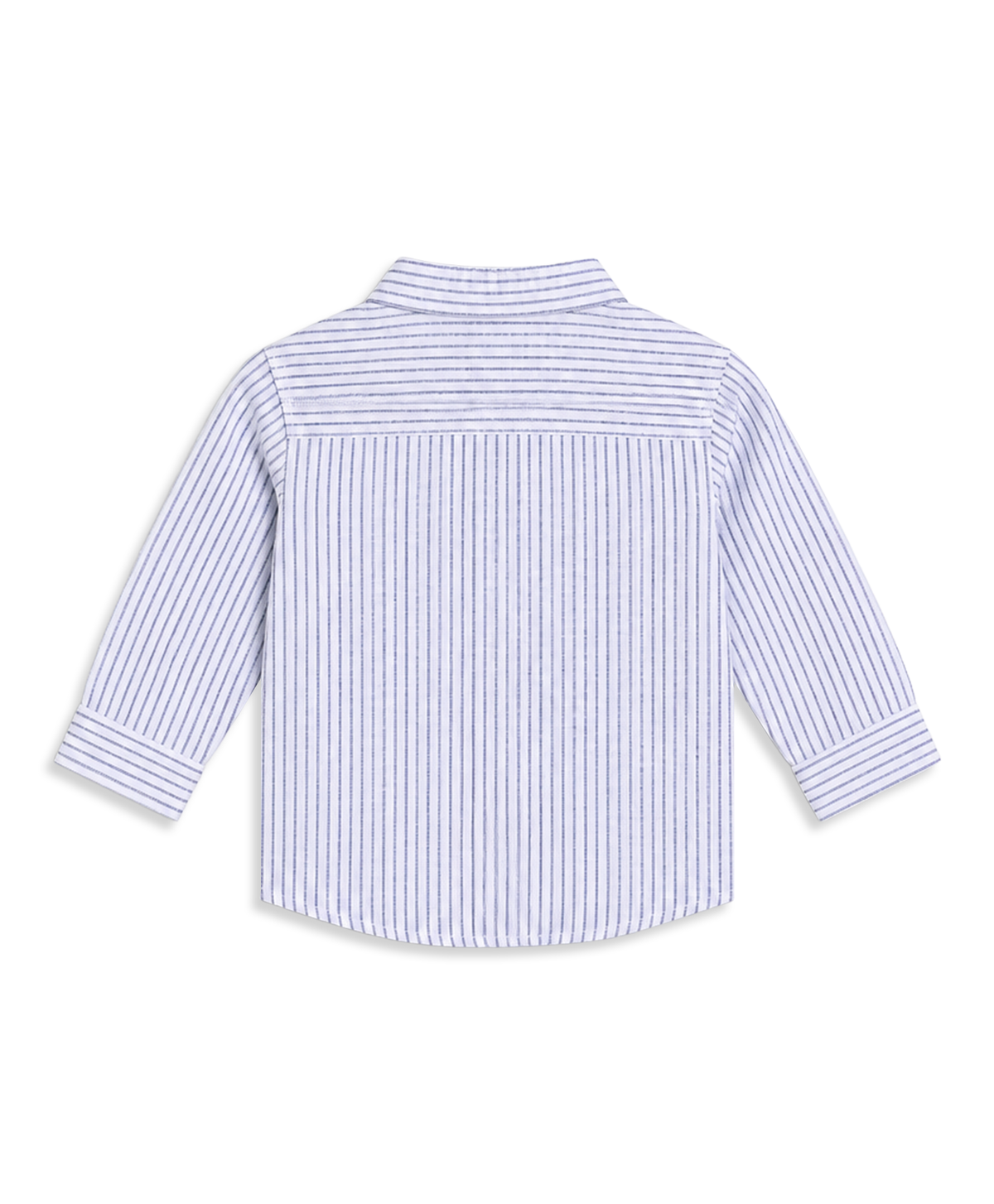 Baby Boys White and Blue Striped Shirt Regular Fit Casual Wear