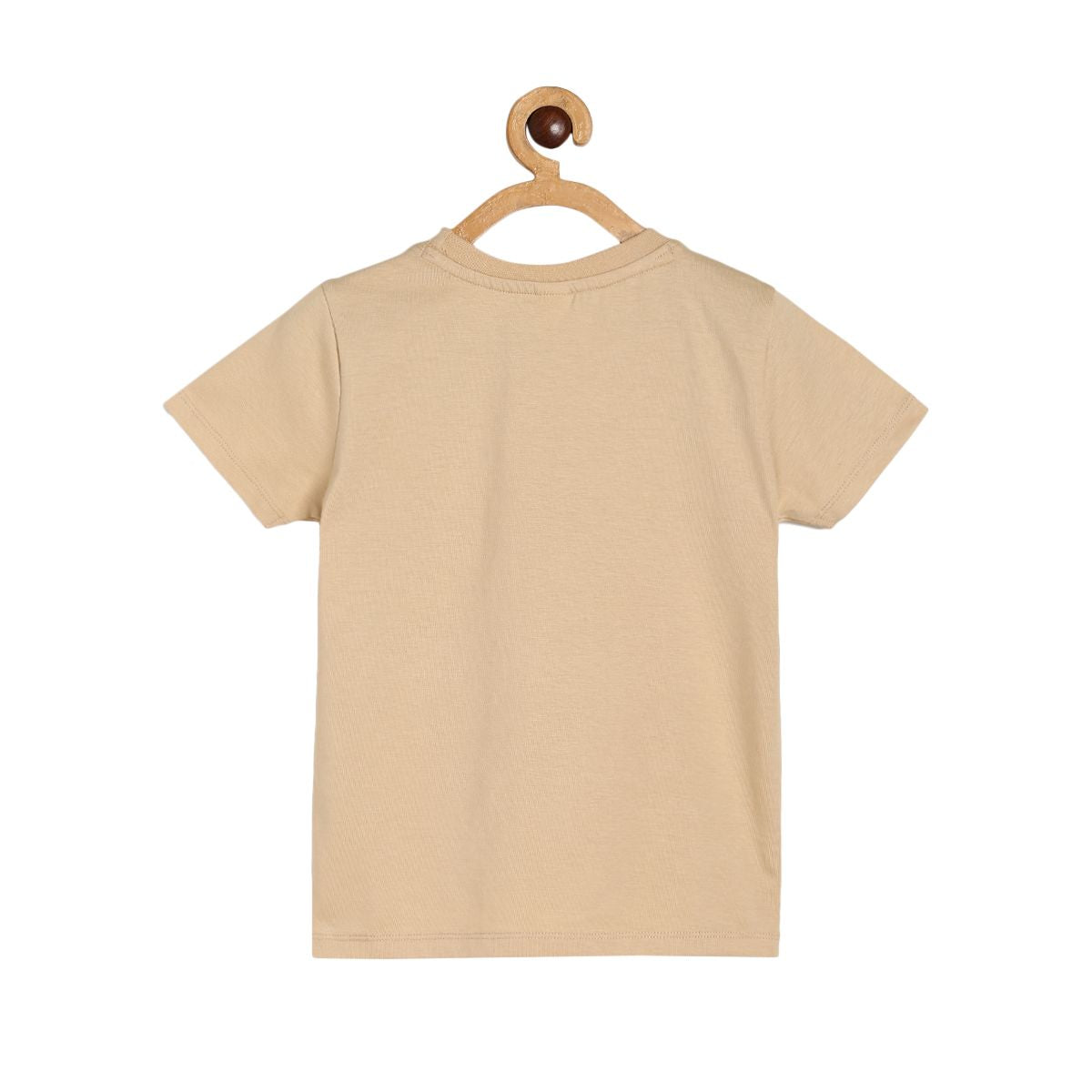 Boys Beige Pack Of 1 T-Shirt