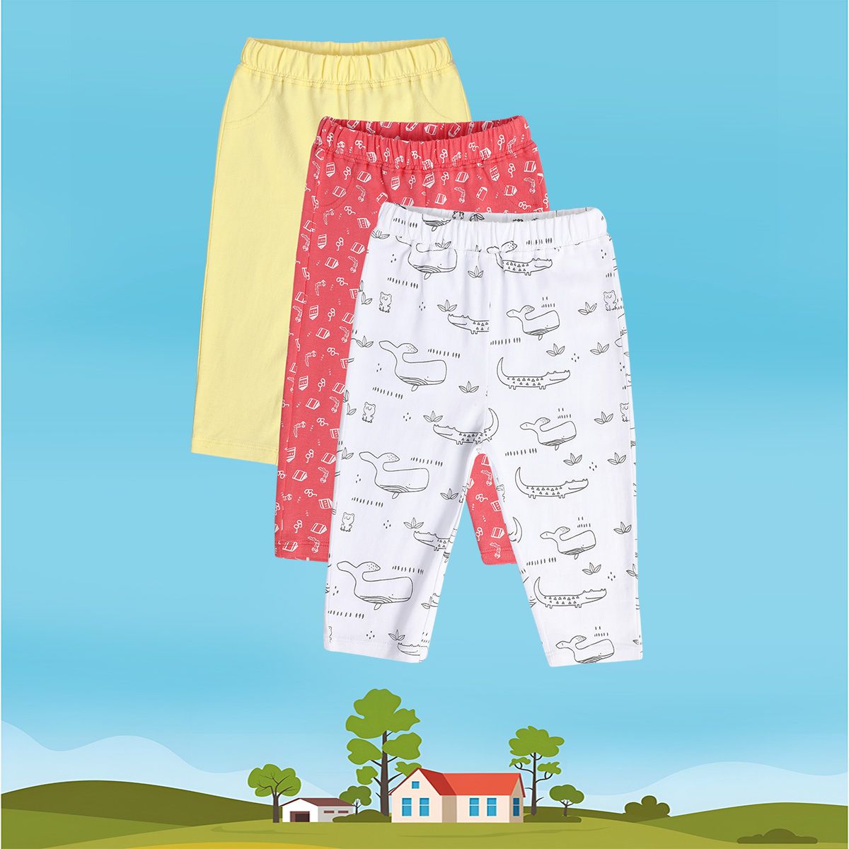 Boys Multicolor Pack Of 3 Knit Bottom