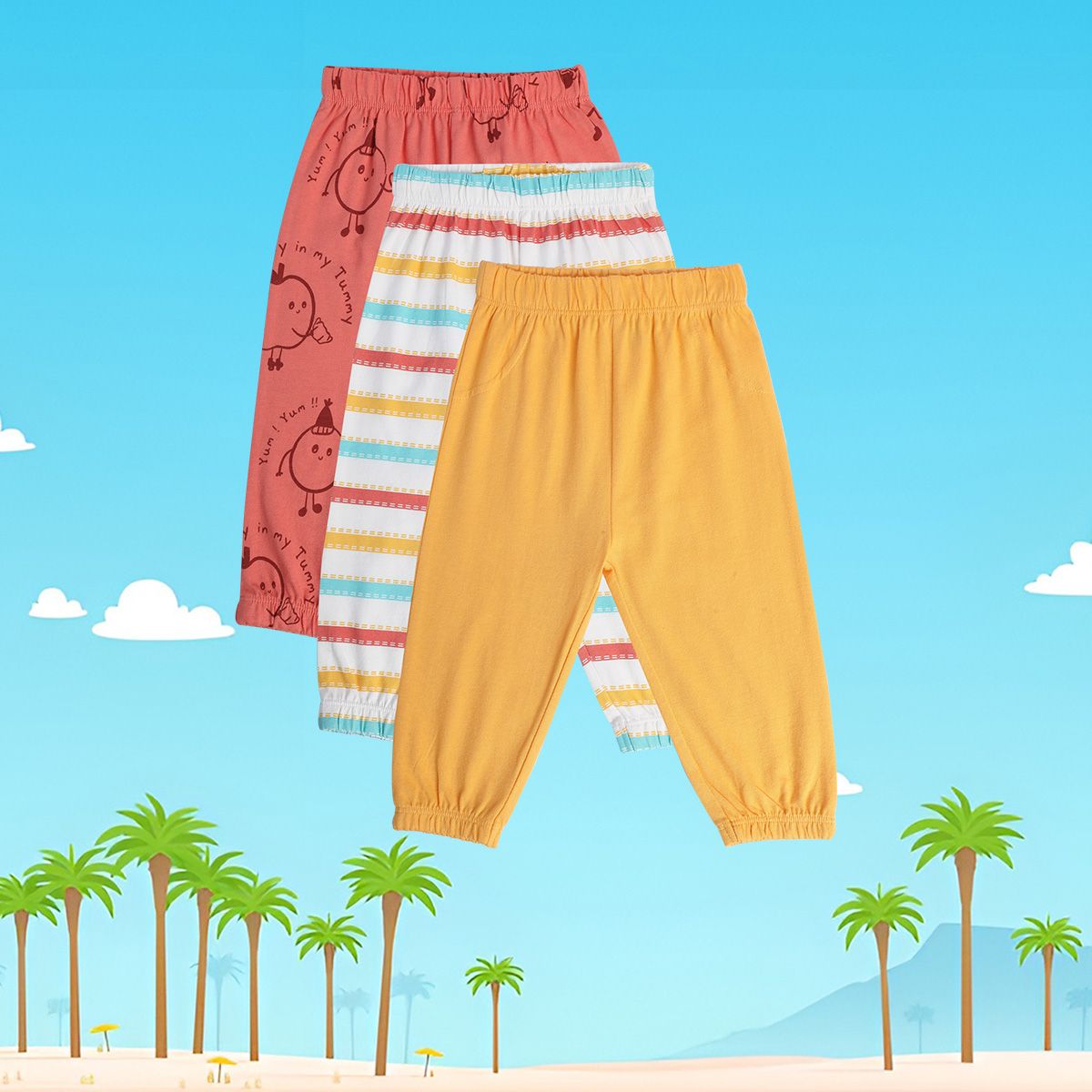 Boys Multicolor Pack Of 3 Knit Bottom