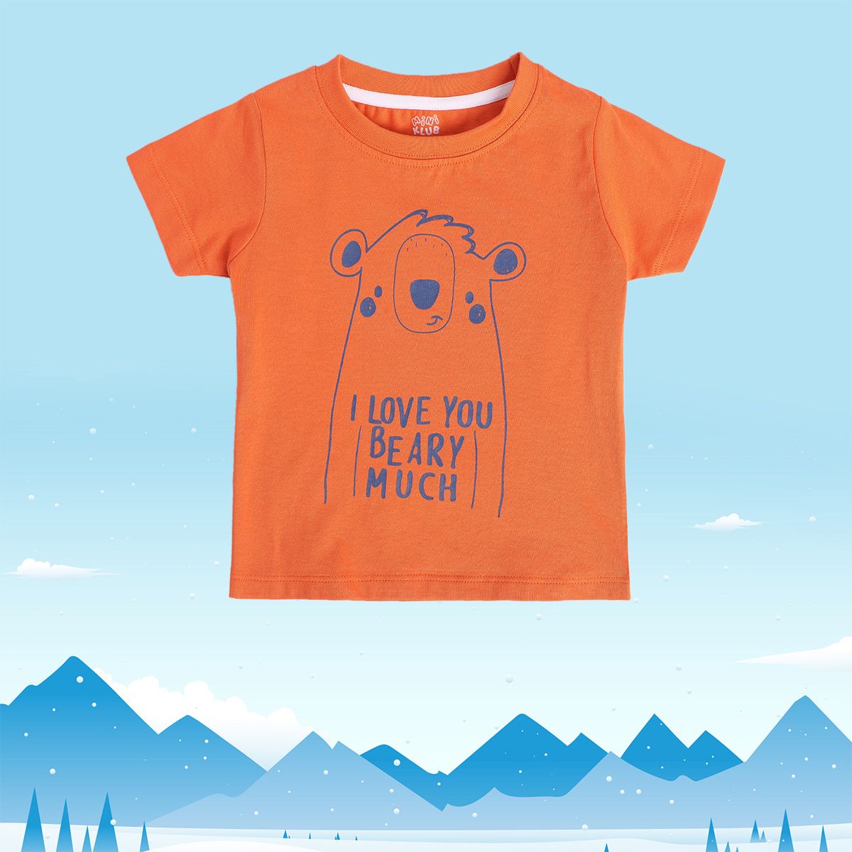Boys Orange Pack Of 1 T-Shirt
