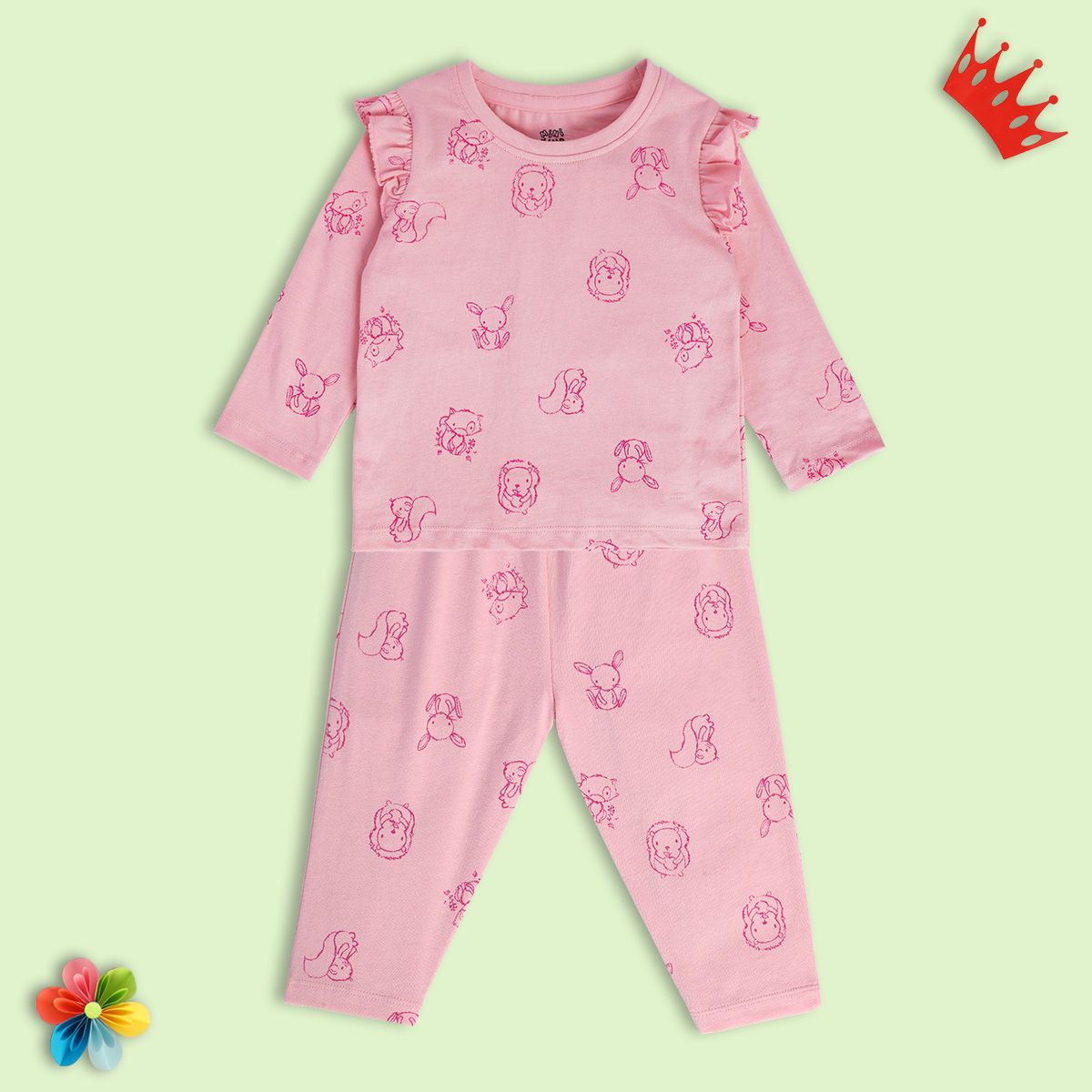 Girls Pink Pack Of 2 Top And Bottom