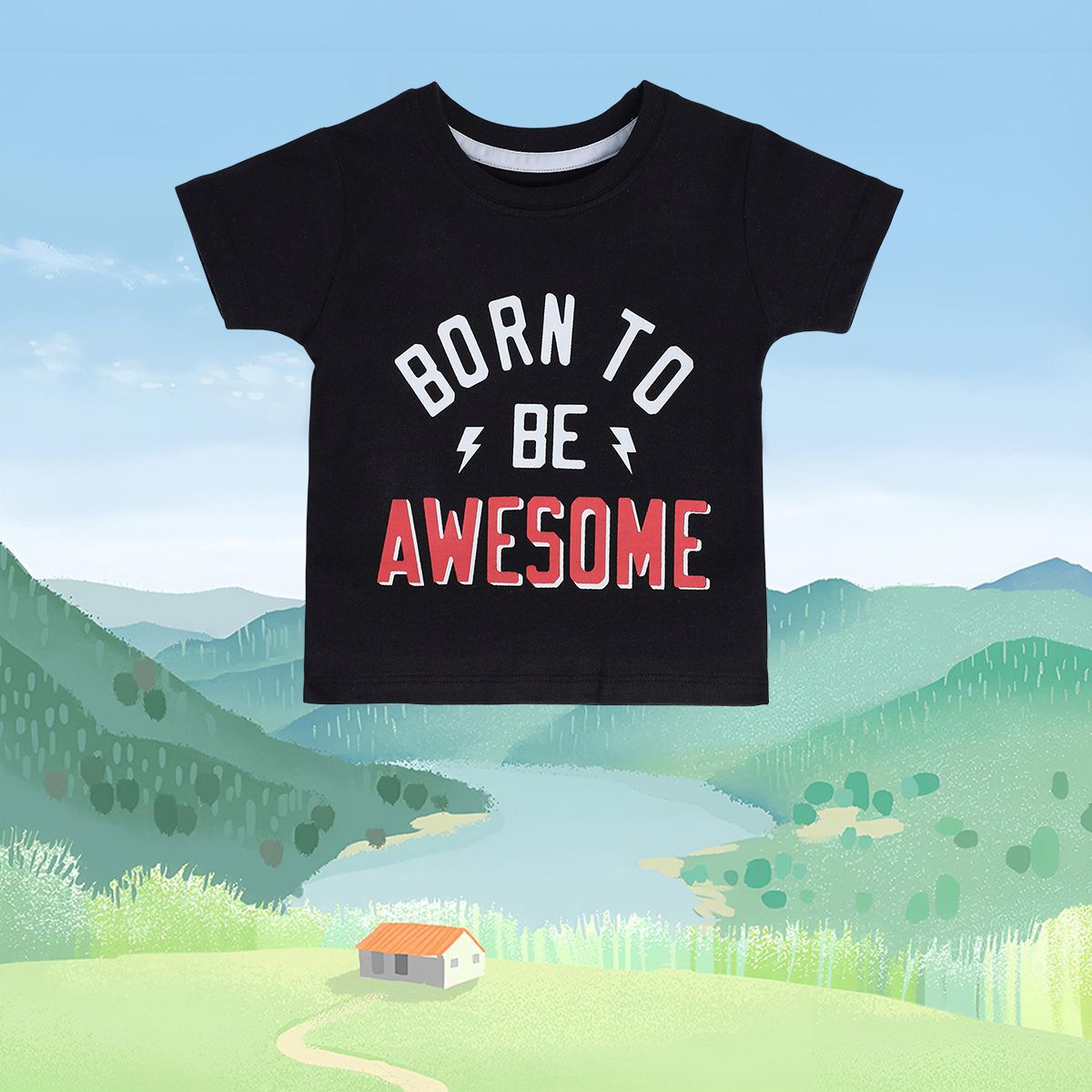 Boys Black Pack Of 1 T-Shirt