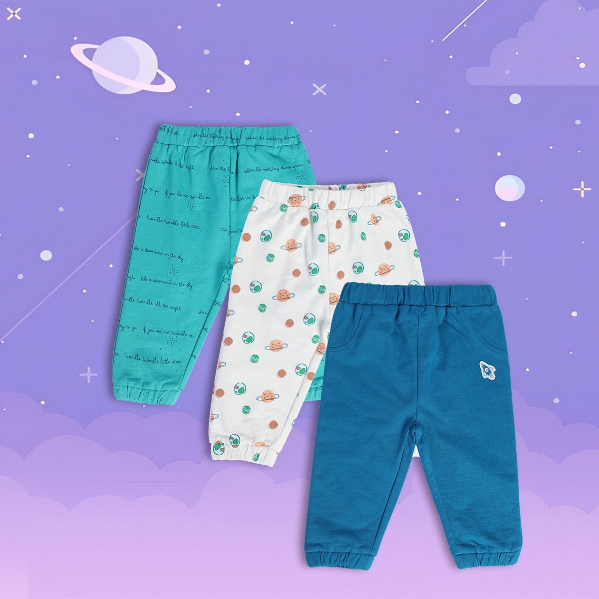 Boys Multicolor Pack Of 3 Knit Bottom