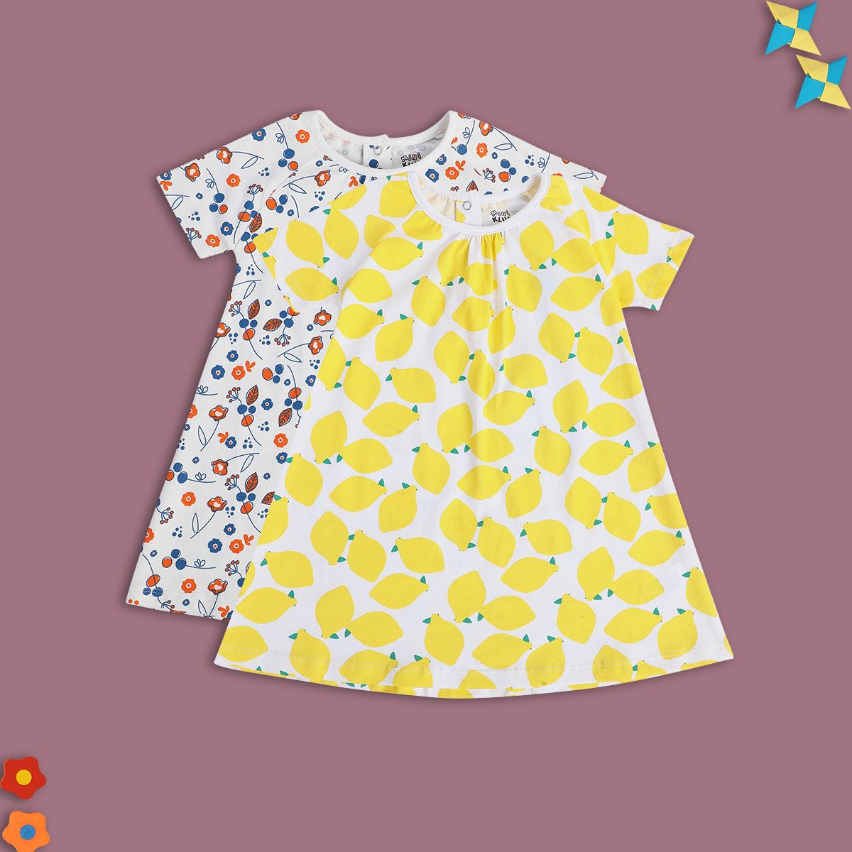 Girls Multicolor Pack Of 2 Dress