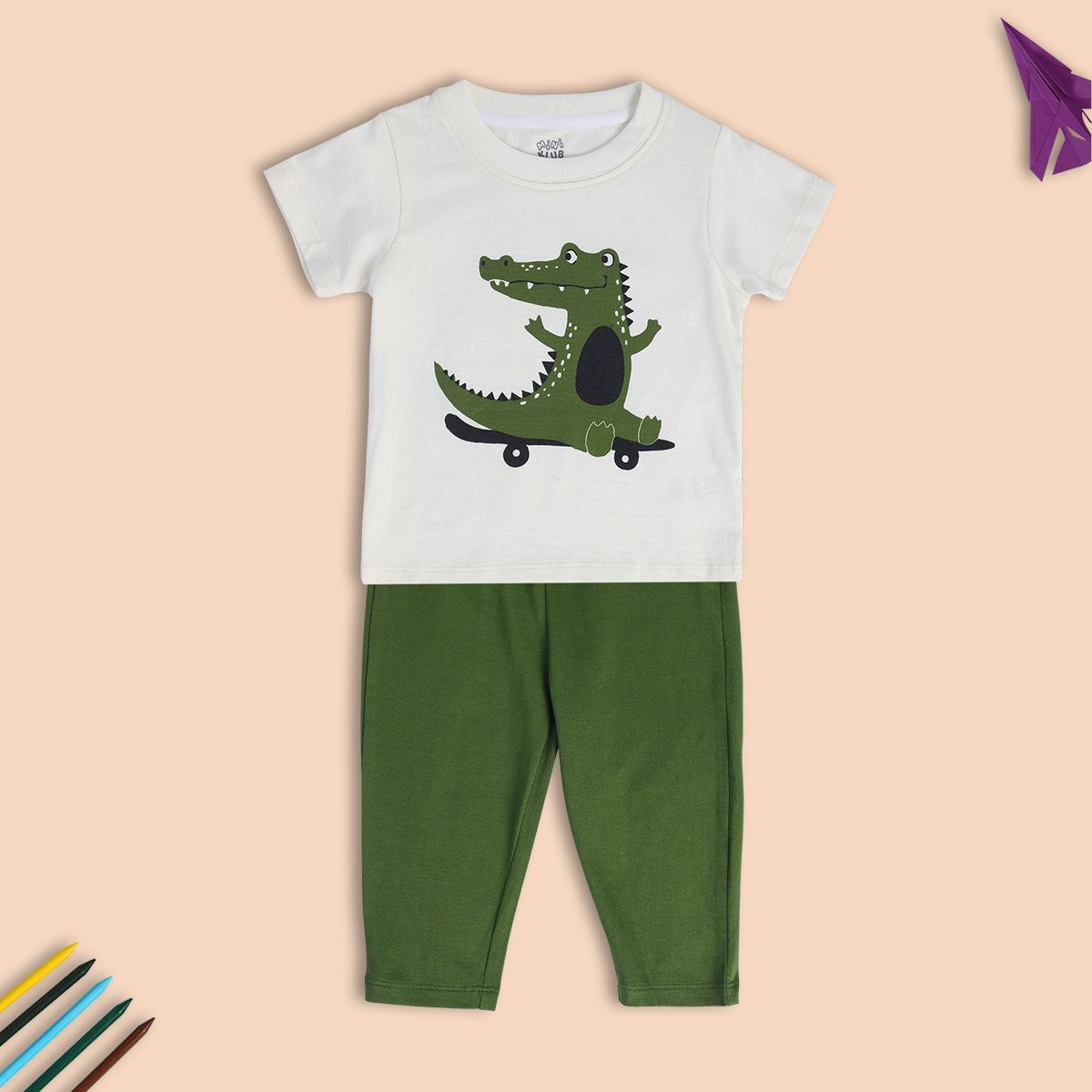 Boys Multicolor Pack Of 2 Top And Bottom