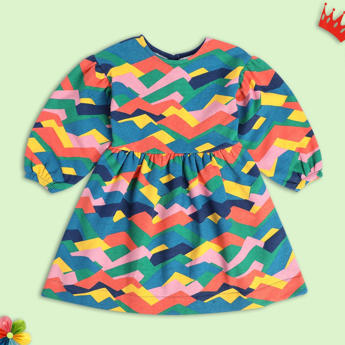 Girls Multicolor Pack Of 1 Dress