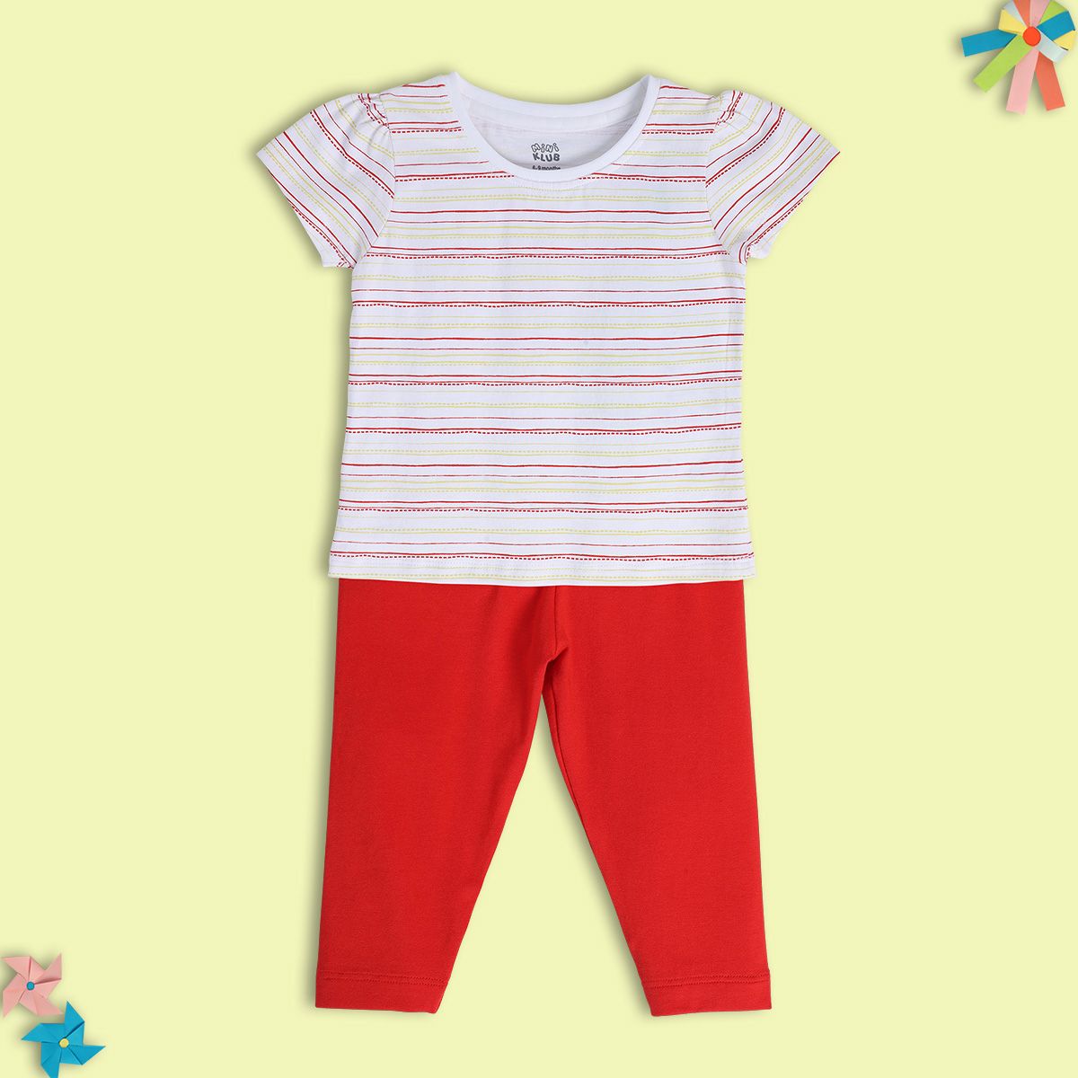 Girls Multicolor Pack Of 2 Top And Bottom