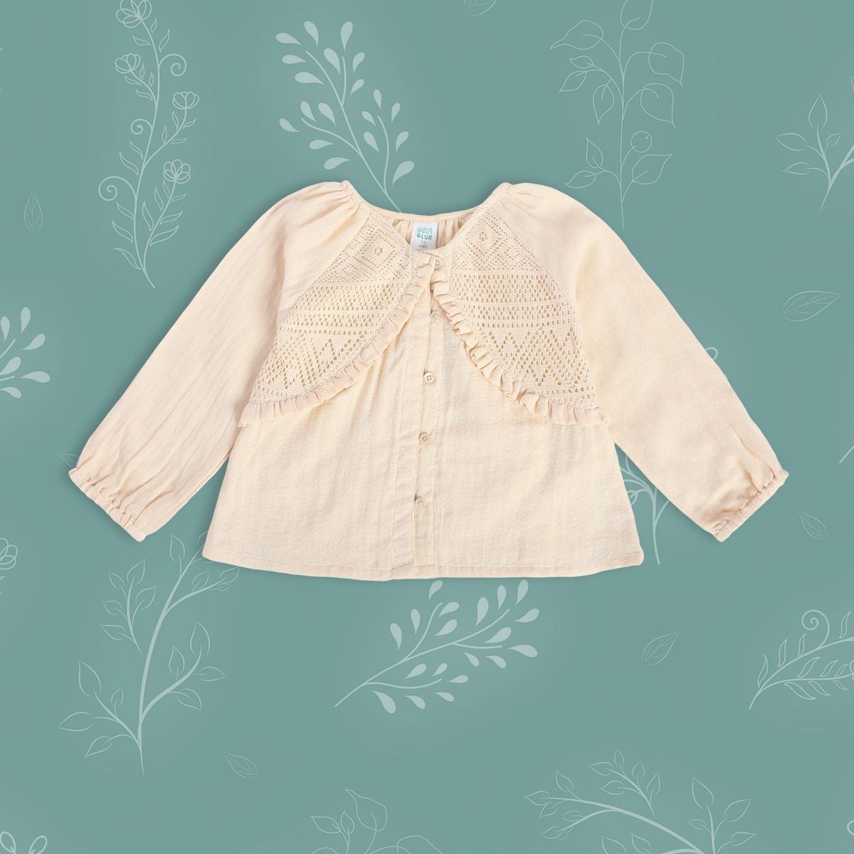 Girls Off White Pack Of 1 Woven Top