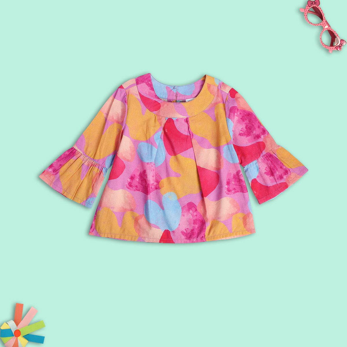 Girls Purple Woven Top