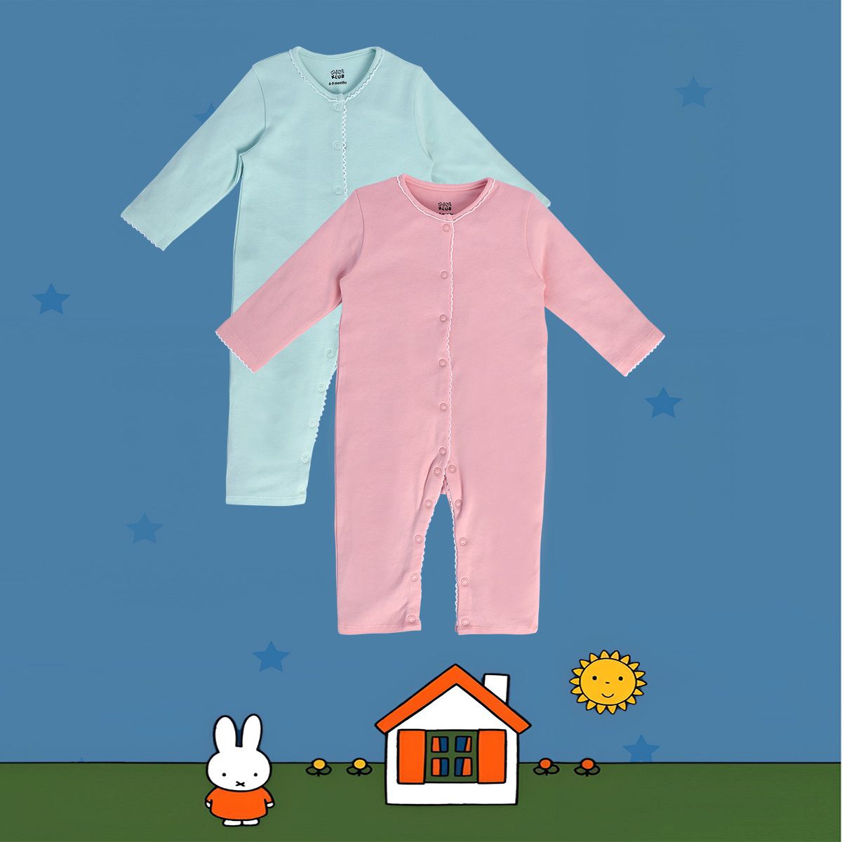 Girls Multicolor Pack Of 2 Romper