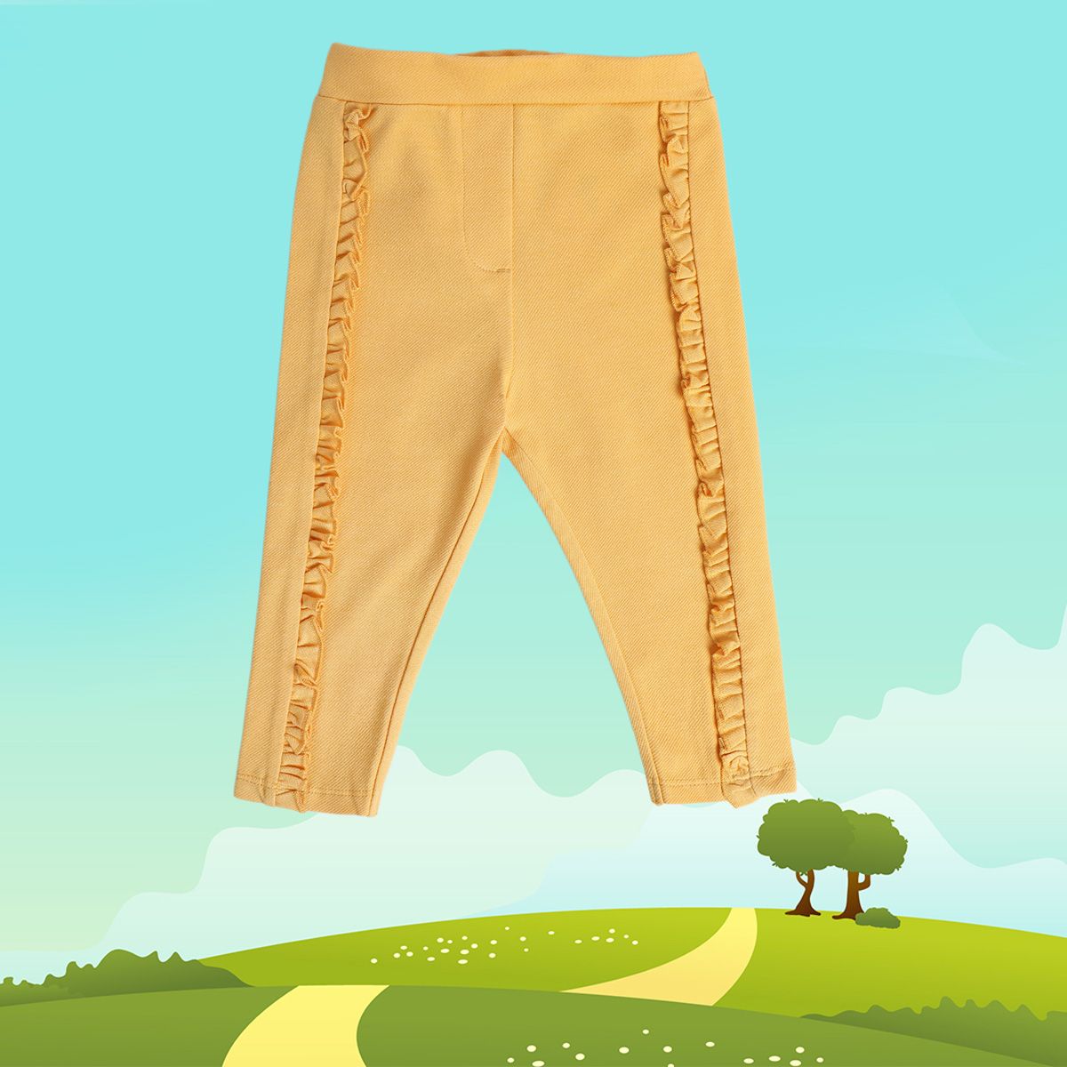 Girls Yellow Pack Of 1 Jegging