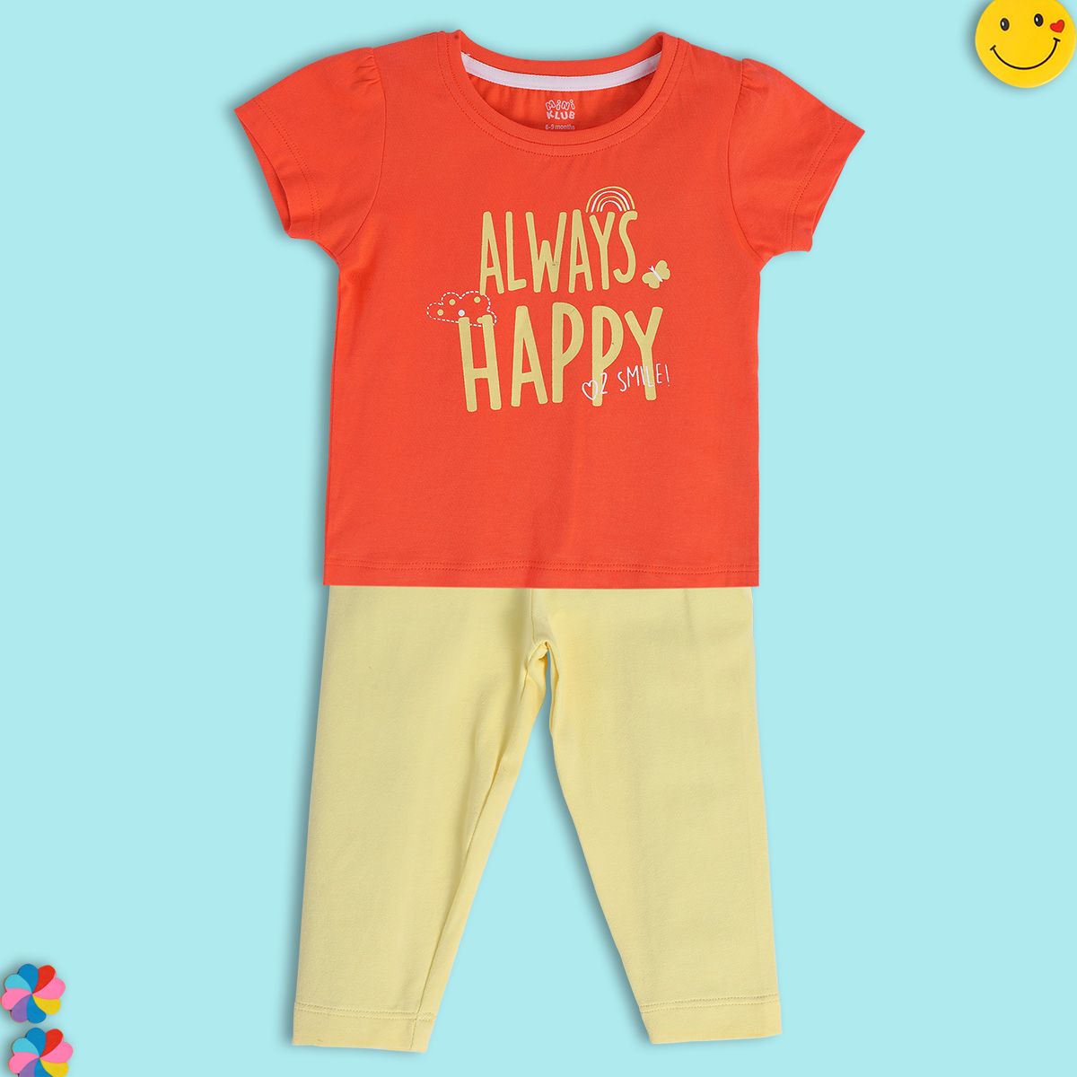 Girls Multicolor Pack Of 2 Top And Bottom