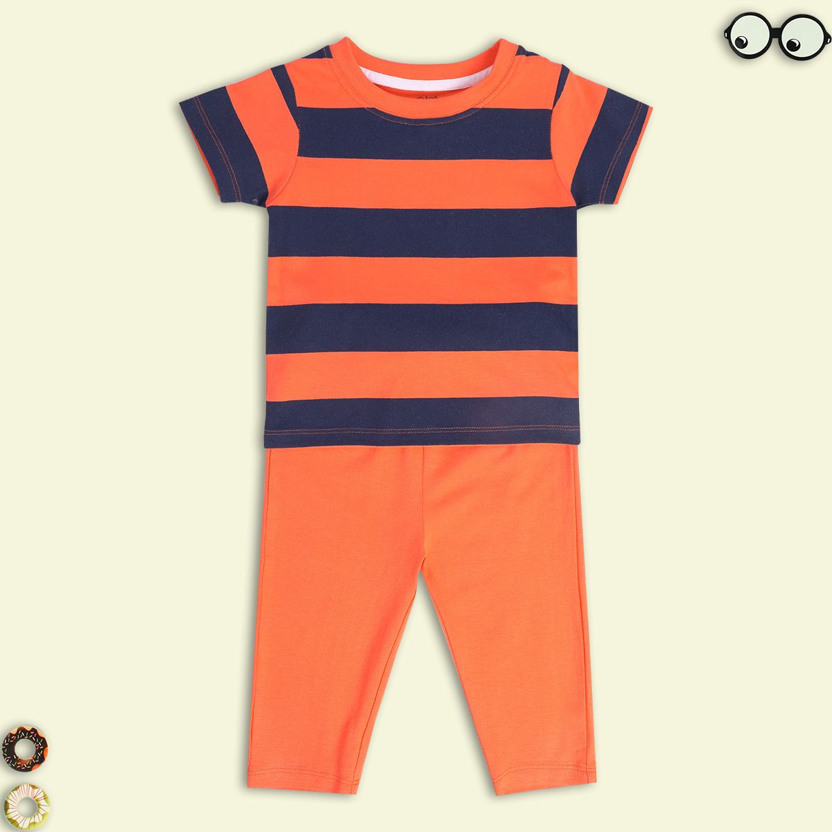 Boys Orange Pack Of 2 Top And Bottom