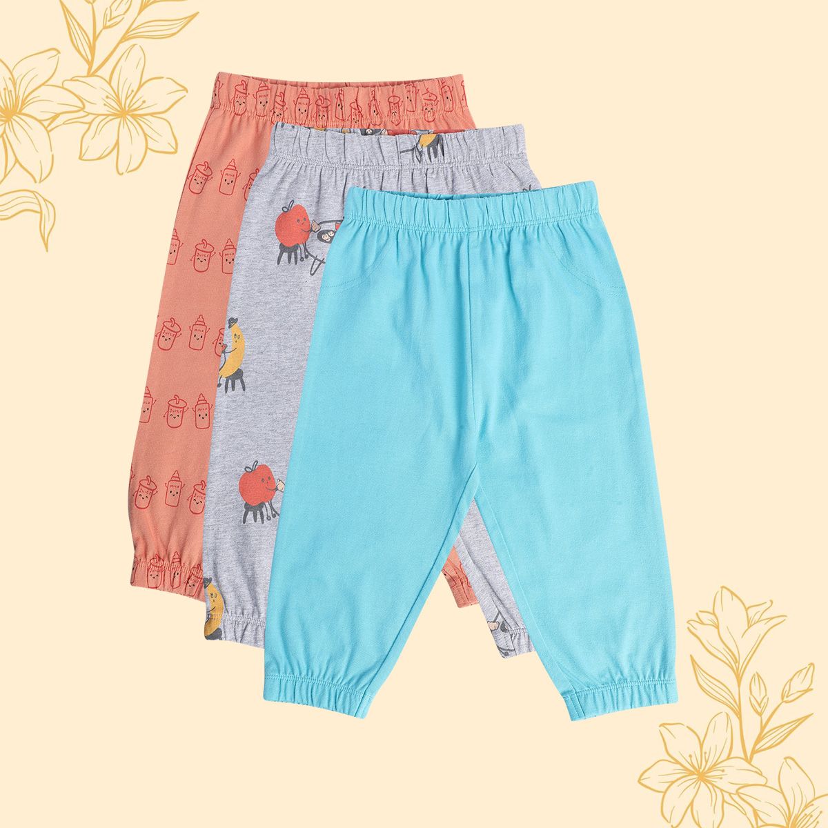 Boys Multicolor Pack Of 3 Knit Bottom