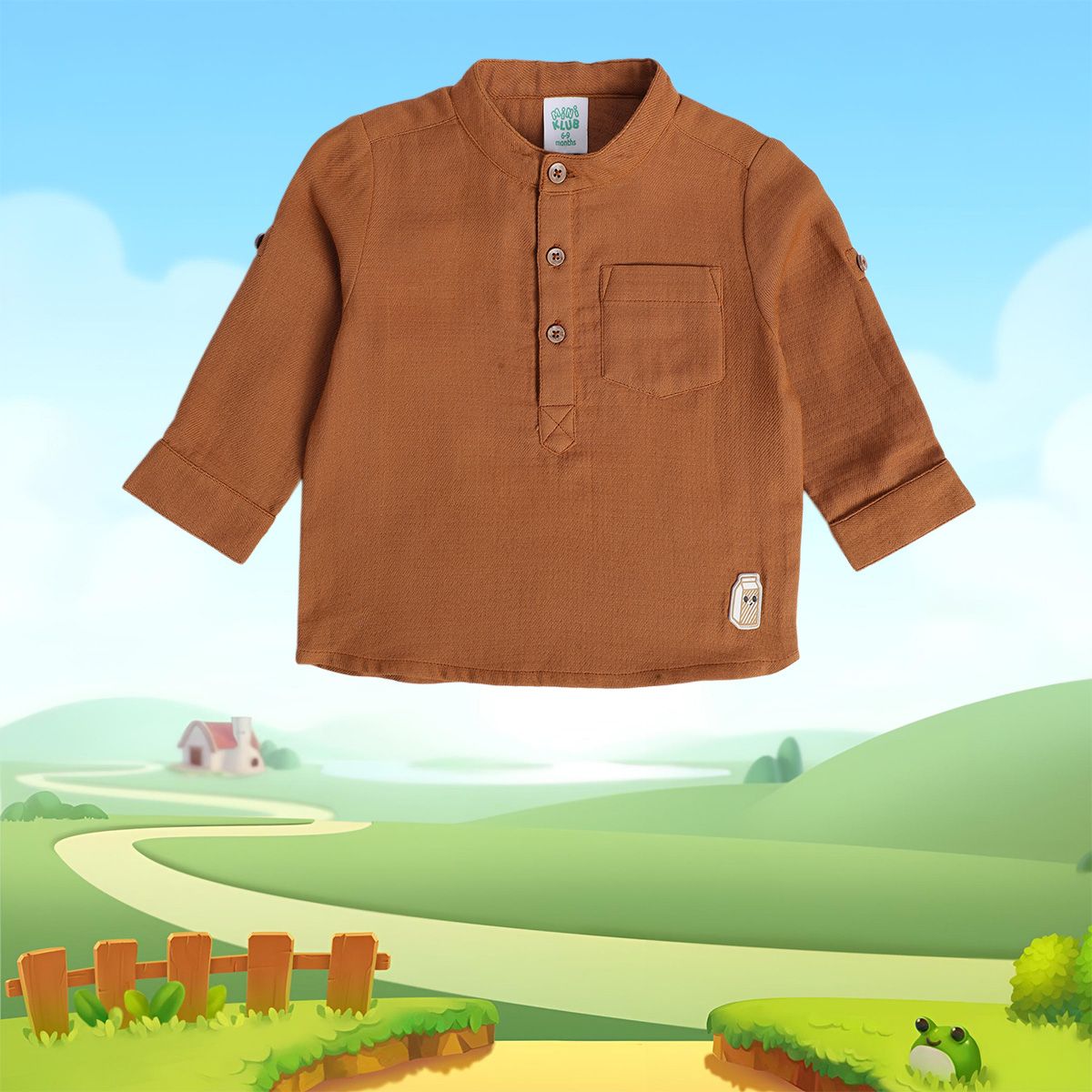 Boys Brown Pack Of 1 Shirt