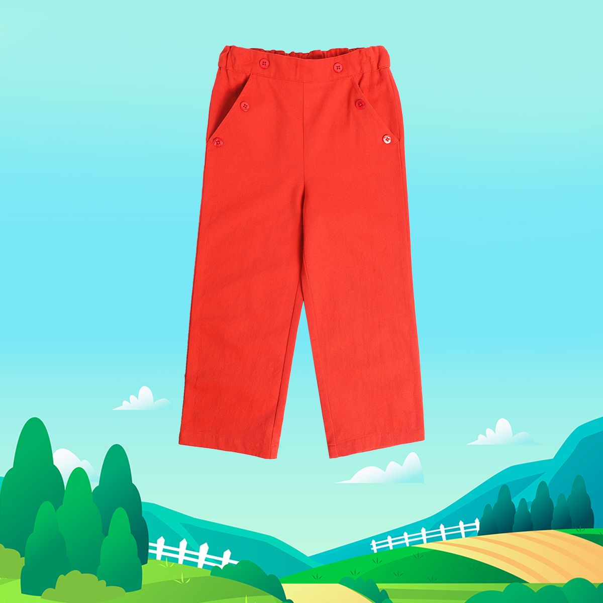 Girls Rust Pack Of 1 Woven Pant